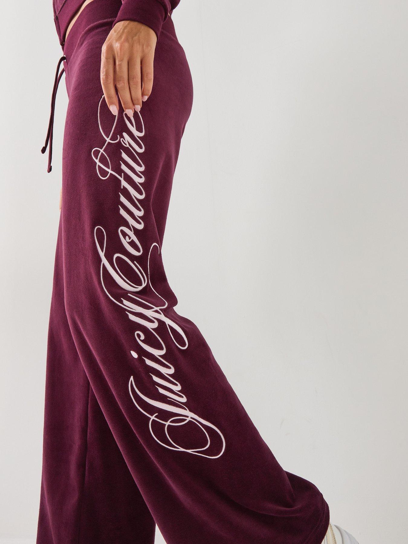 Image 4 of 4 of Juicy Couture Script Rebelle Straight Leg Trousers - Red