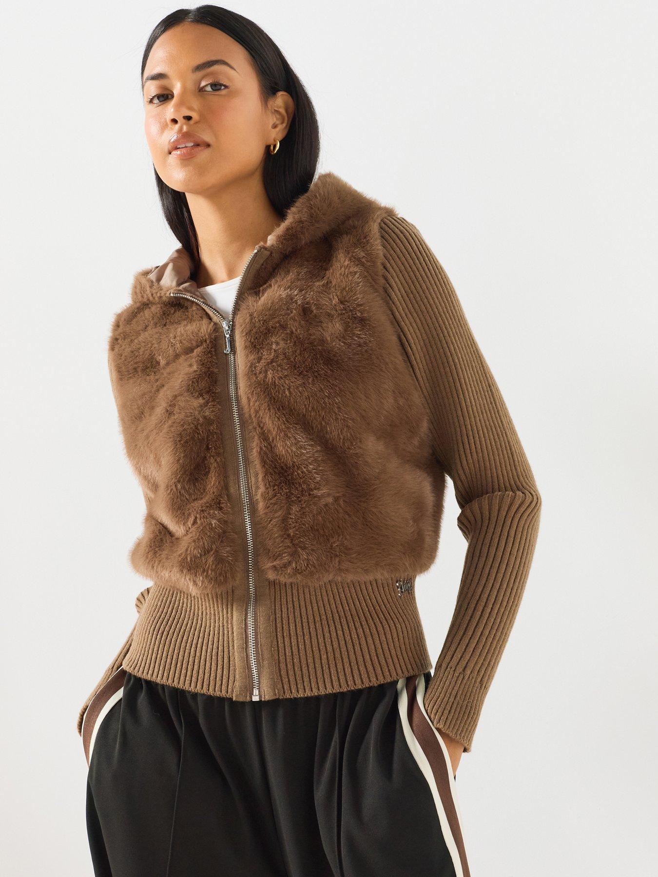Juicy Couture NAILA CONTRAST FUR JACKET