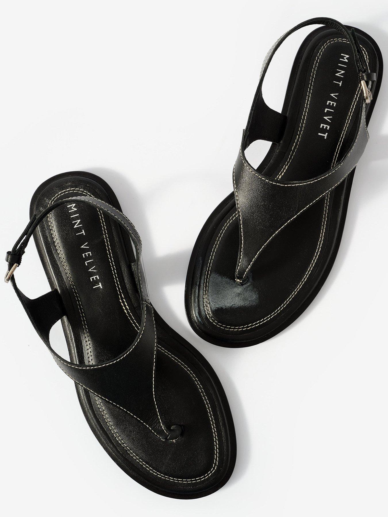 Image 4 of 4 of Mint Velvet Luna Black Slingback Flip Flop