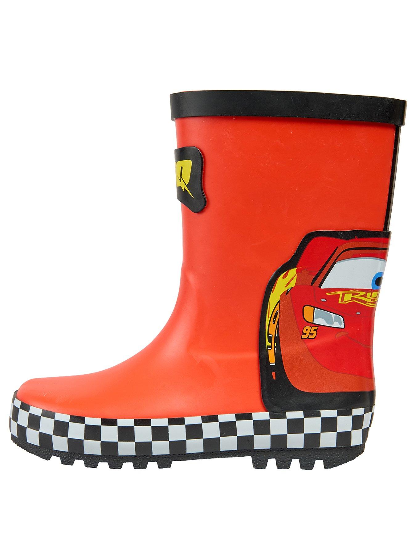 Image 2 of 4 of The Very Collection Boys Lightning McQueen Rubber Wellington Boots - Red