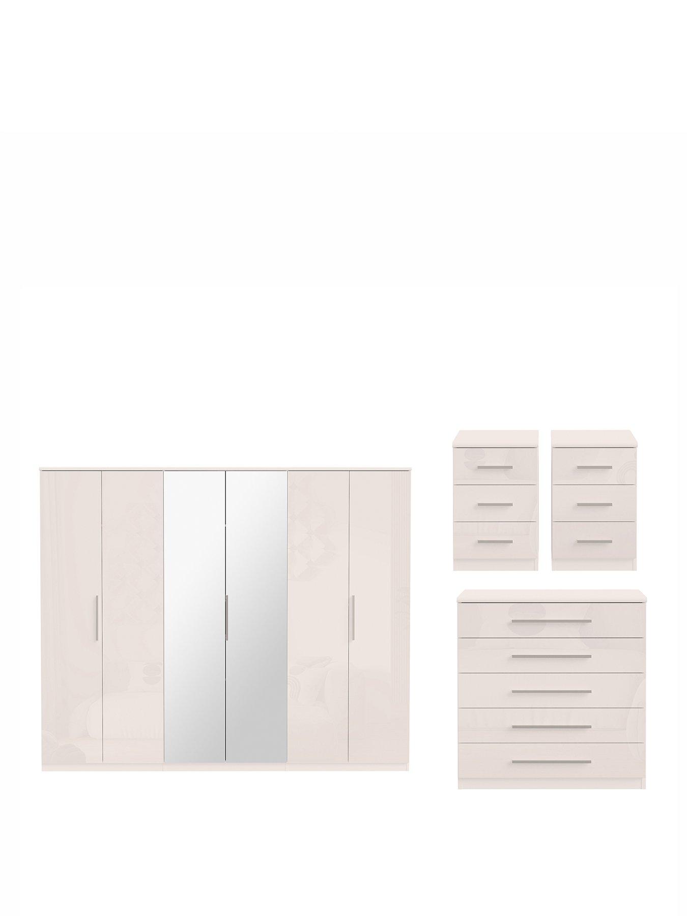 Image 2 of 6 of The Very Collection Prague Pack 2 (bedside, 4+2 Drw, 2 Dr Robe) - FSC&reg; Certified