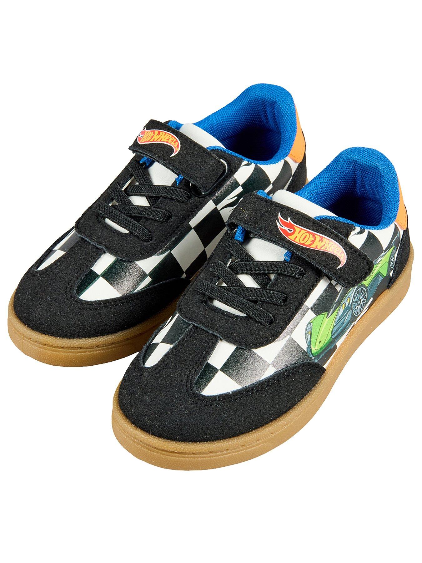 Image 1 of 6 of The Very Collection Boys Hot Wheels Touch Fastening Trainers - Black