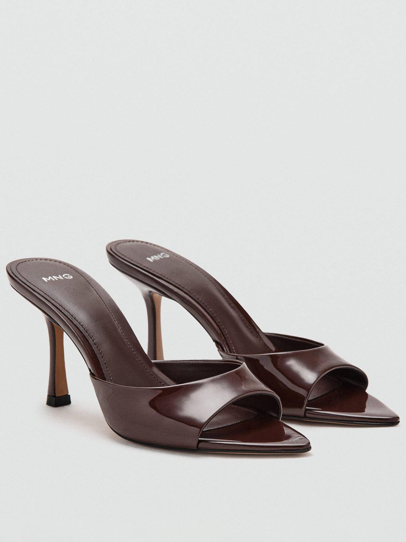 Mango Pepybom Heeled Sandals - Brown