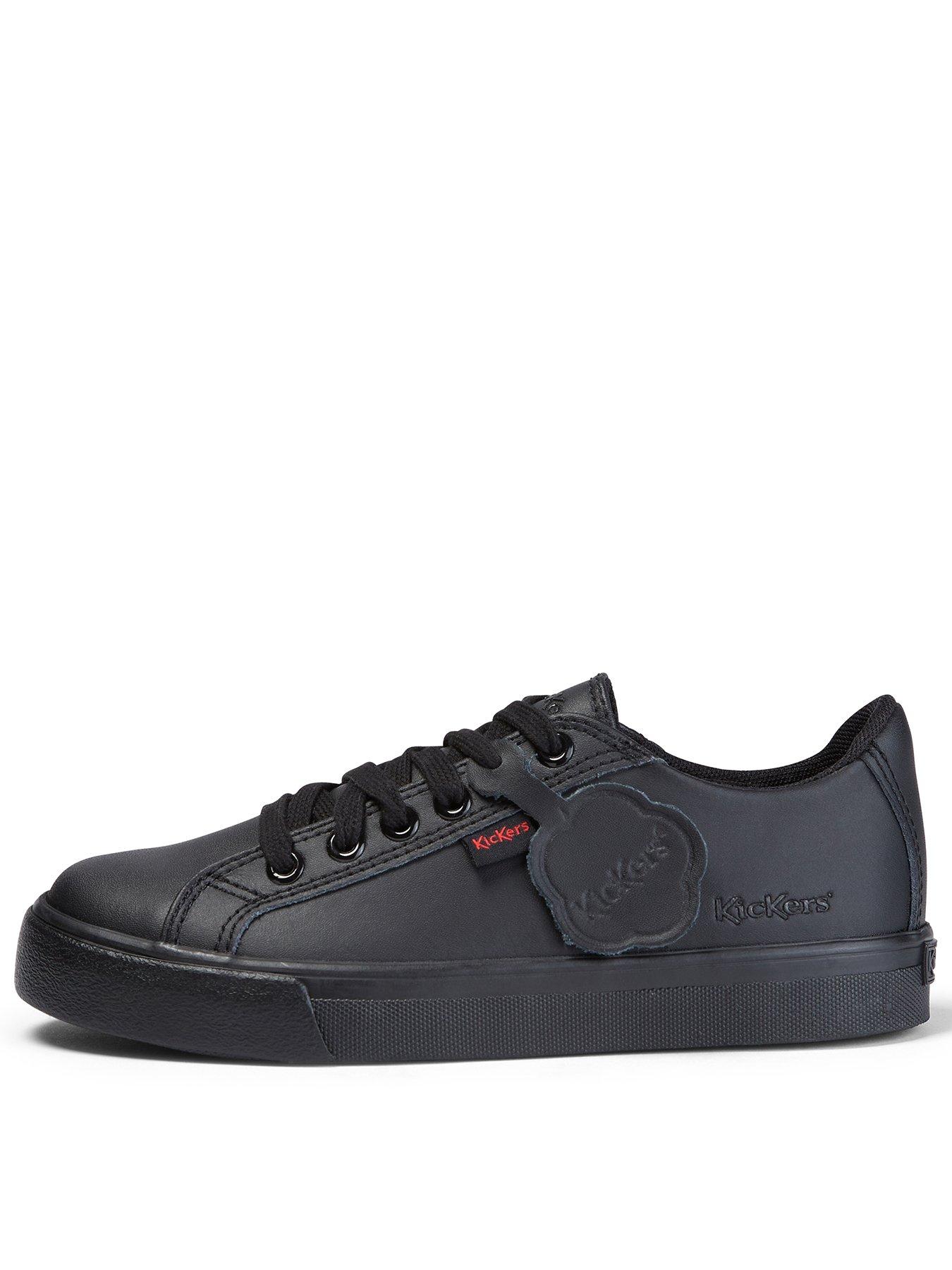 Kickers Junior Tovni Lacer Leather Shoe - Black