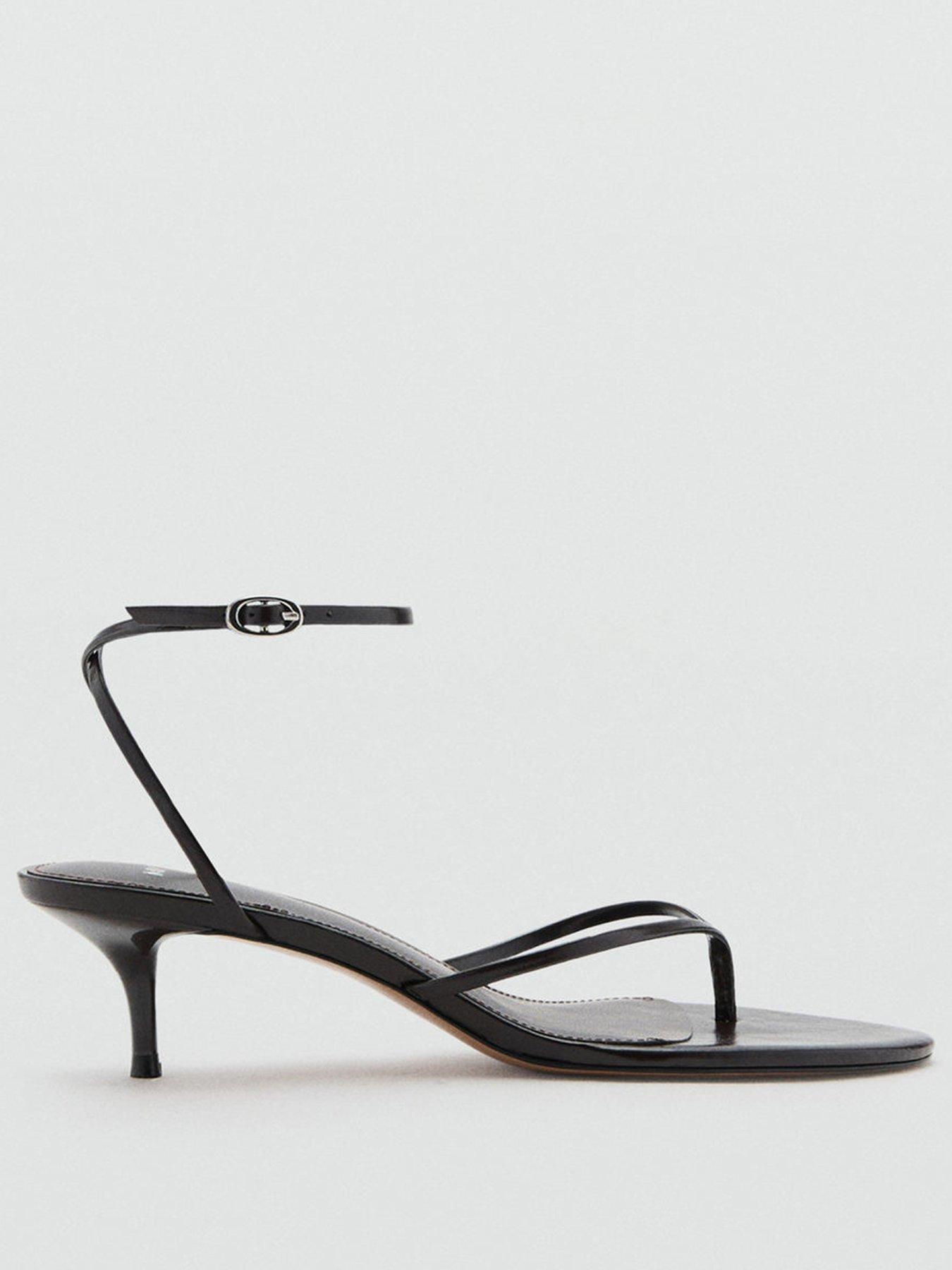 Image 2 of 6 of Mango Strappy Heeled Sandals - Brown
