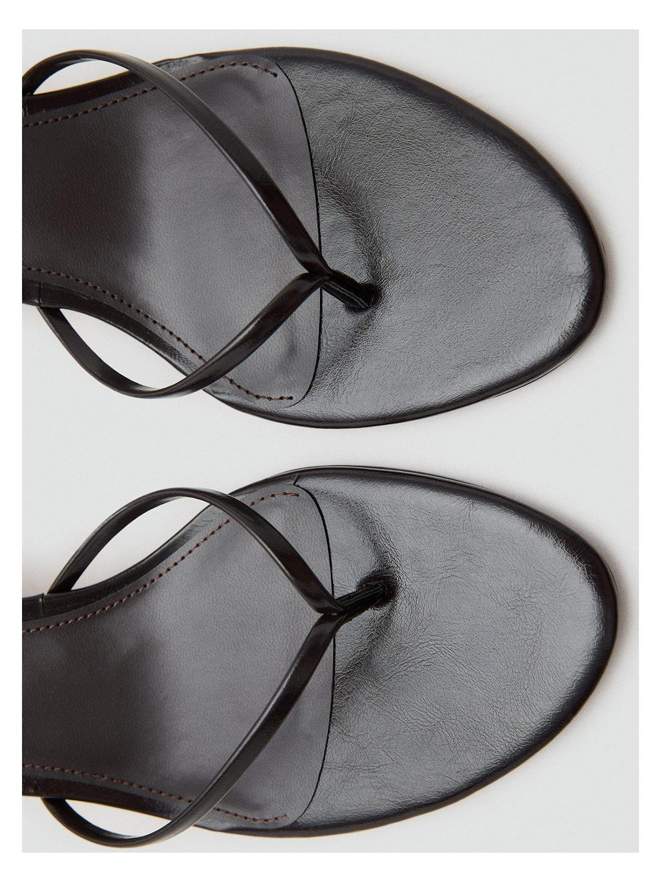 Image 5 of 6 of Mango Strappy Heeled Sandals - Brown