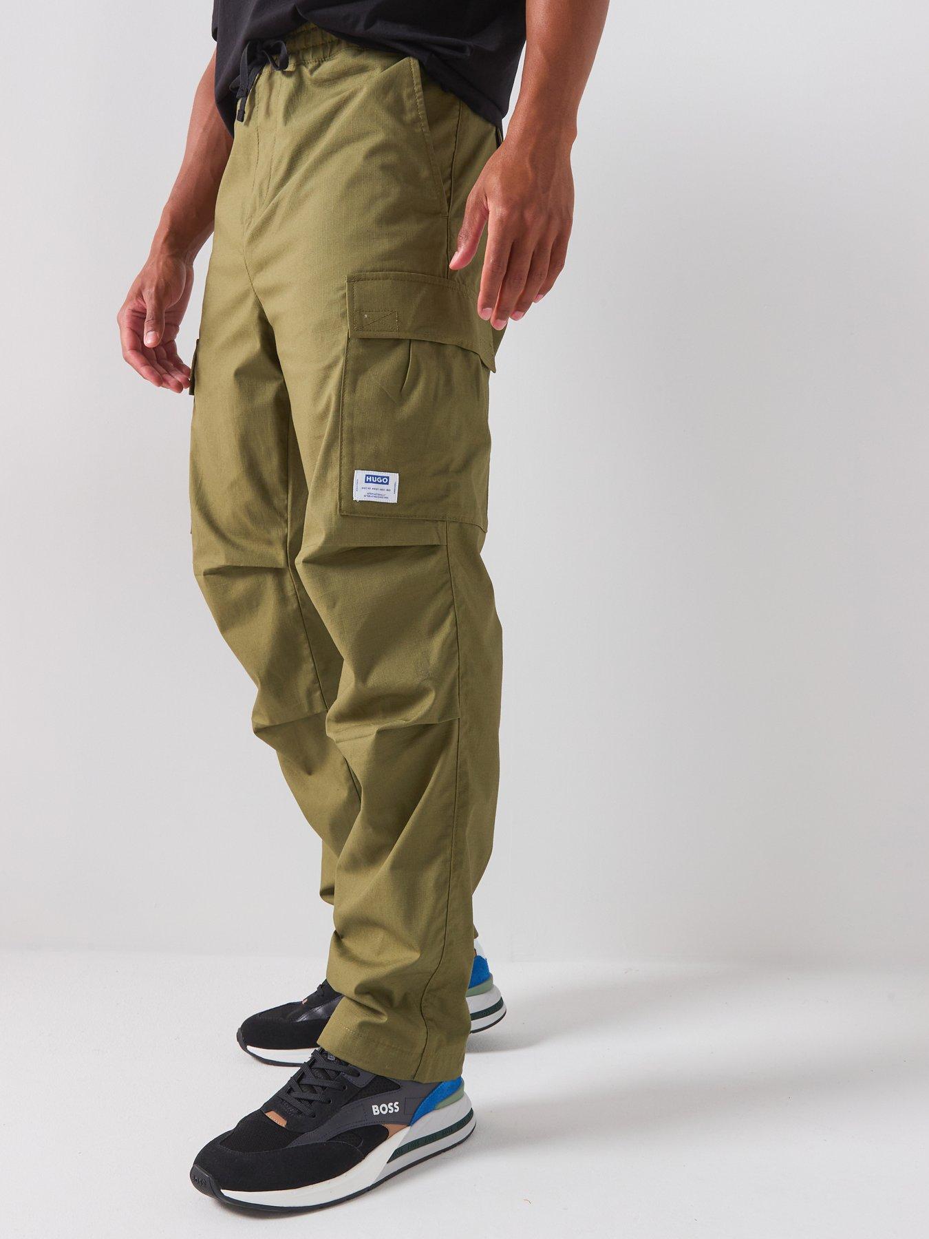 Image 1 of 5 of HUGO Blue Gadic Relaxed Fit Cargo Trouser - Green
