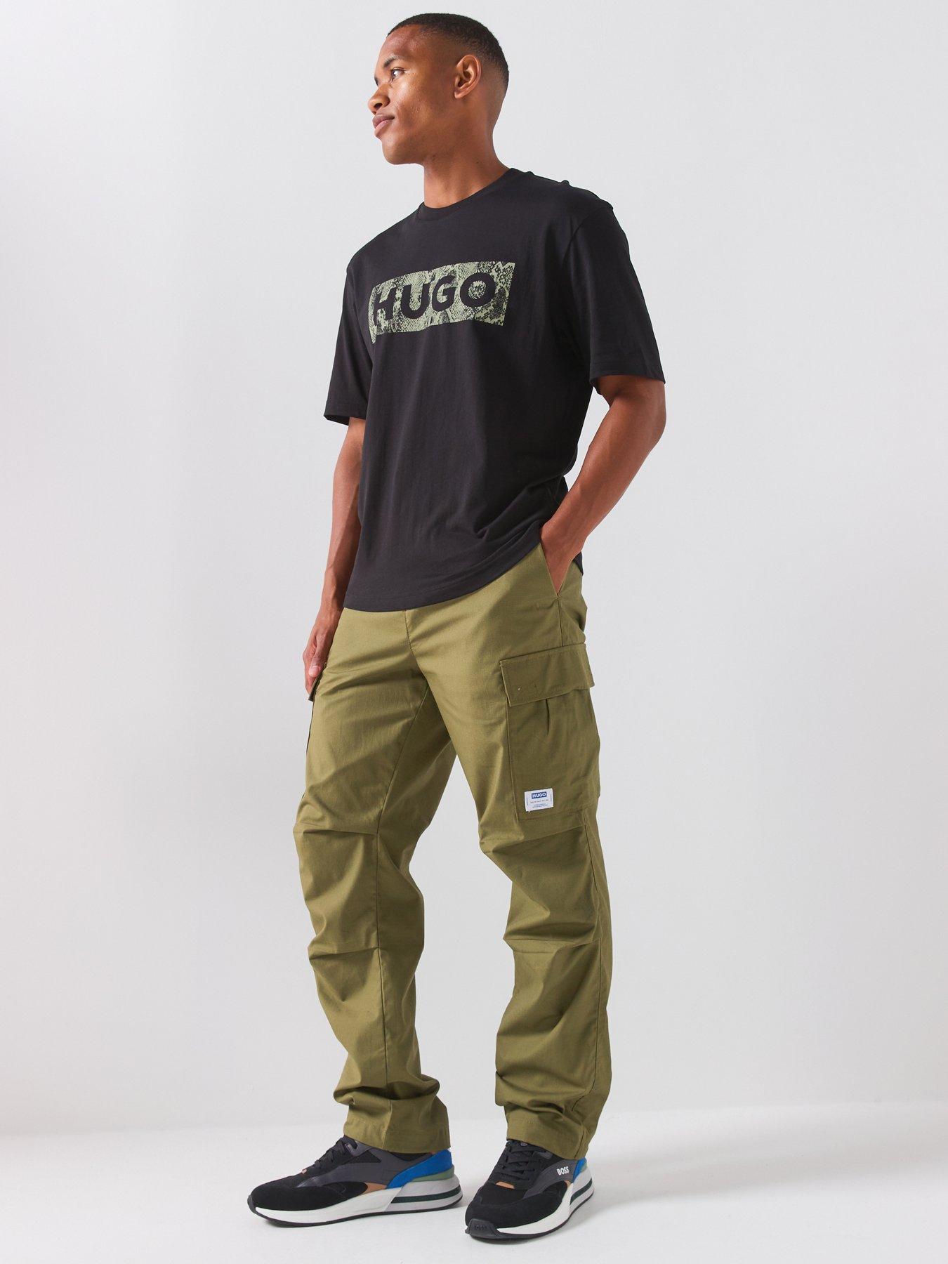 Image 3 of 5 of HUGO Blue Gadic Relaxed Fit Cargo Trouser - Green