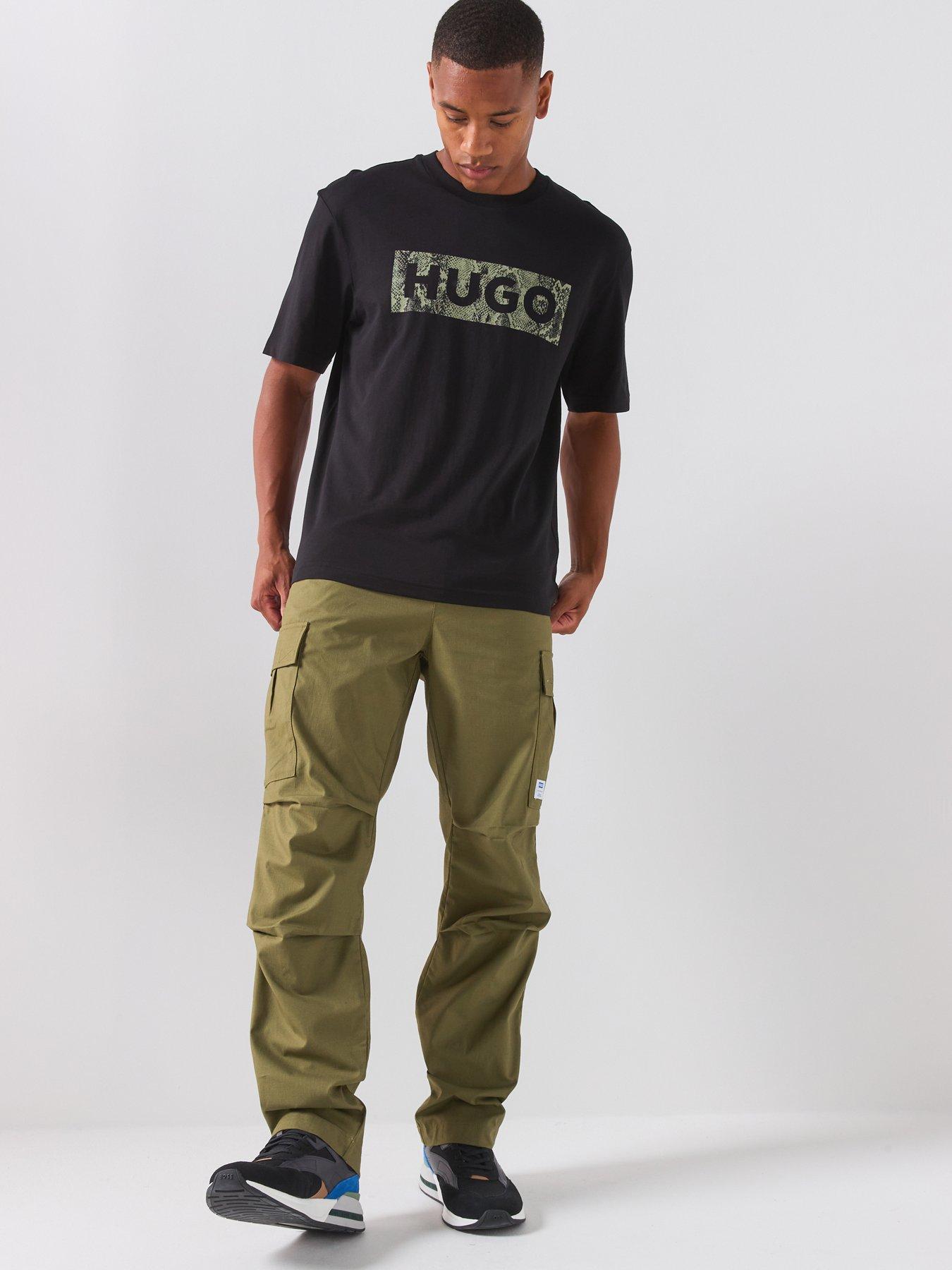 Image 4 of 5 of HUGO Blue Gadic Relaxed Fit Cargo Trouser - Green