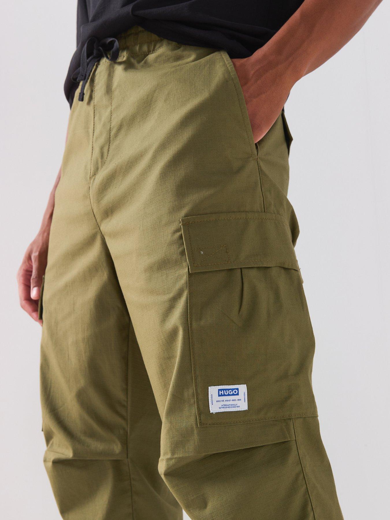 Image 5 of 5 of HUGO Blue Gadic Relaxed Fit Cargo Trouser - Green