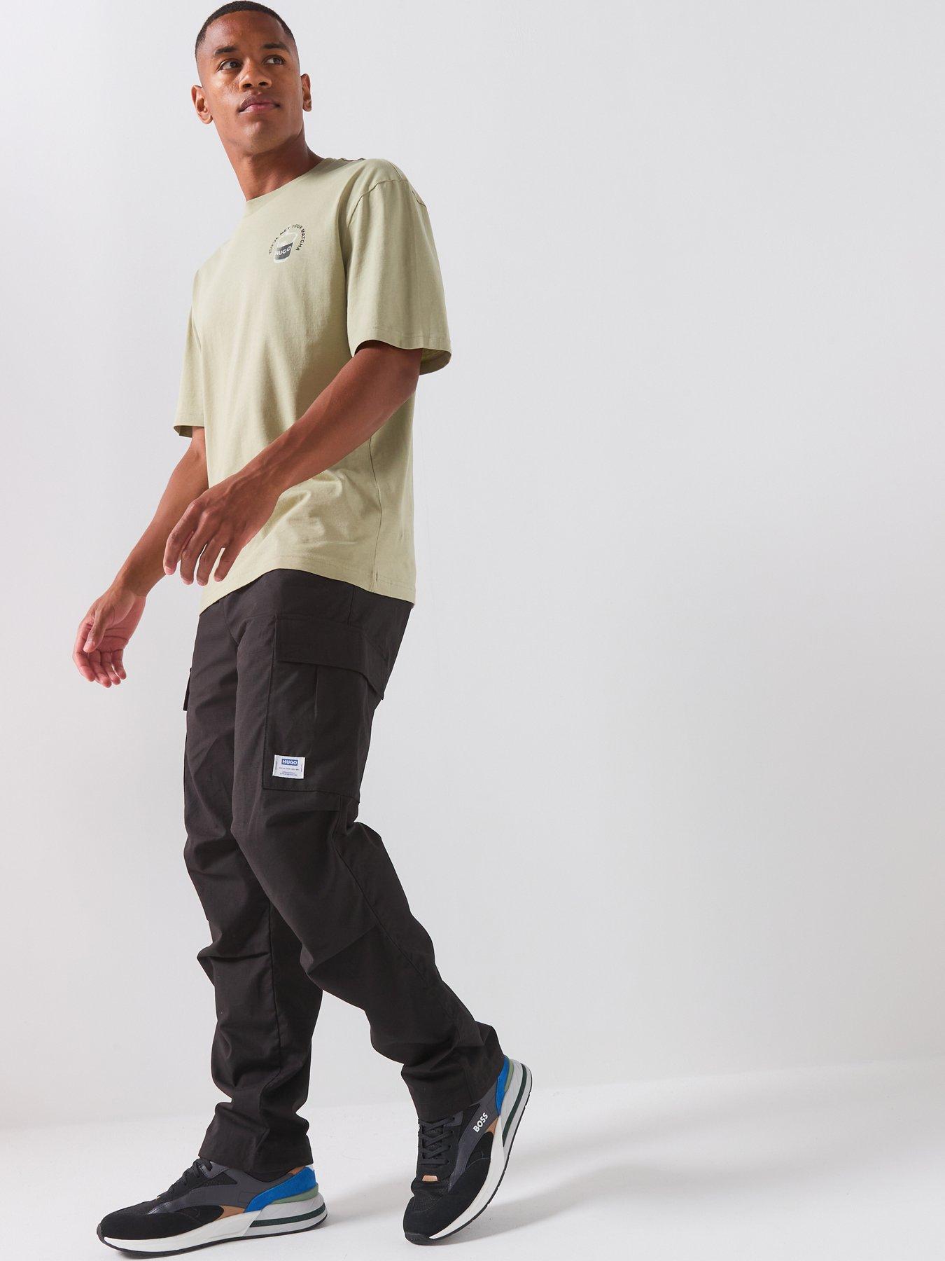 Image 4 of 5 of HUGO Relaxed Fit Cargo Trousers - Black
