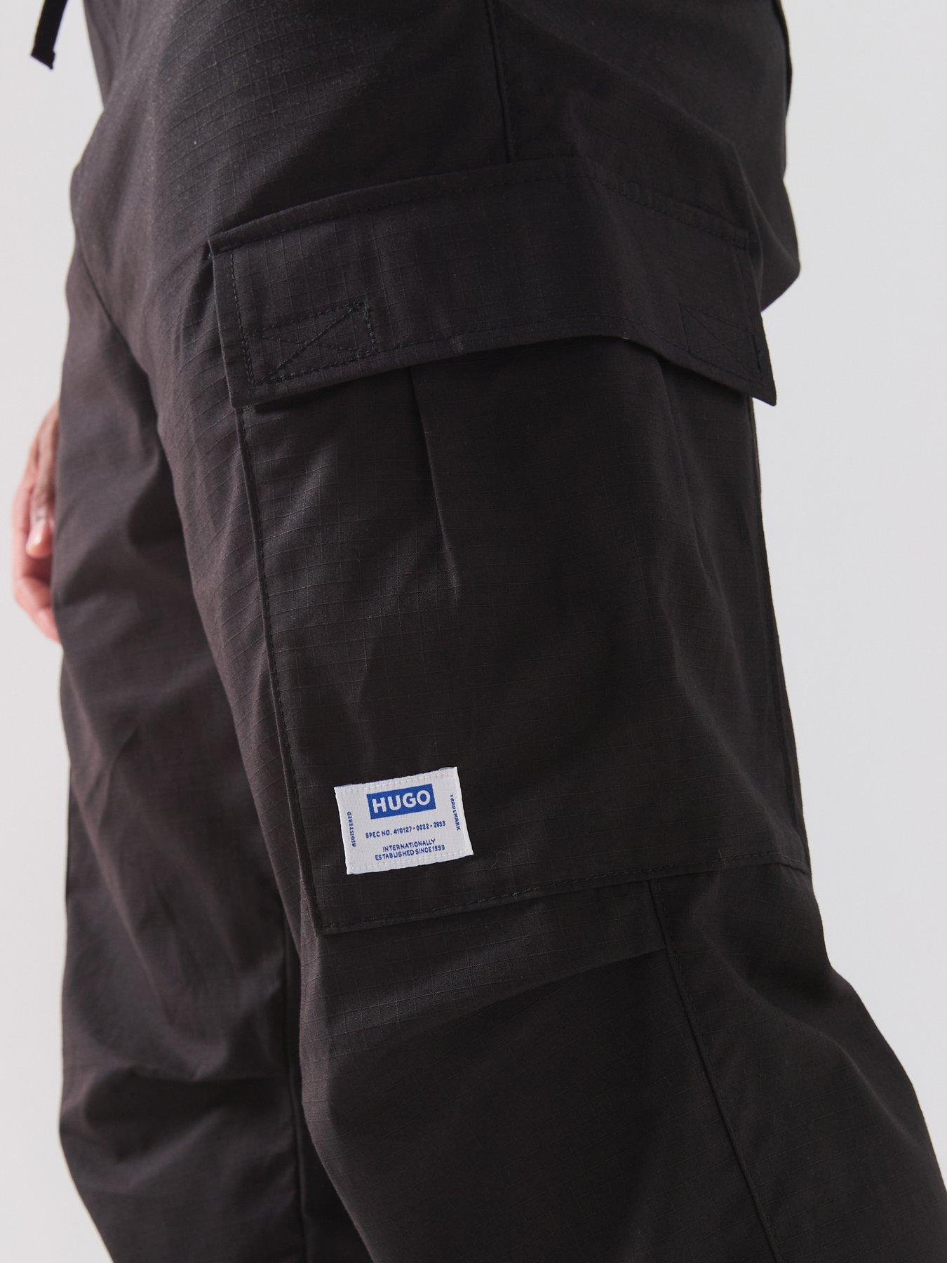 Image 5 of 5 of HUGO Relaxed Fit Cargo Trousers - Black