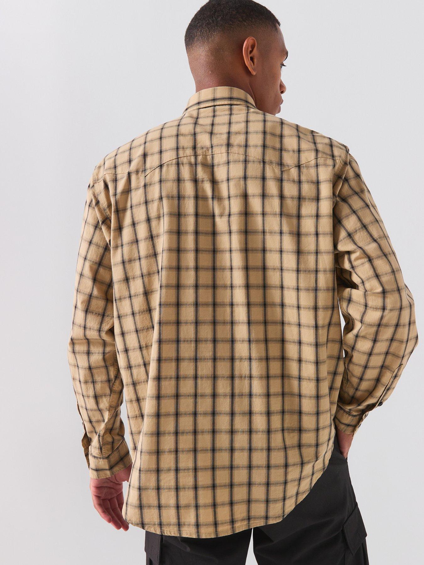Image 2 of 5 of HUGO Checked Print Long Sleeve Shirt - Brown