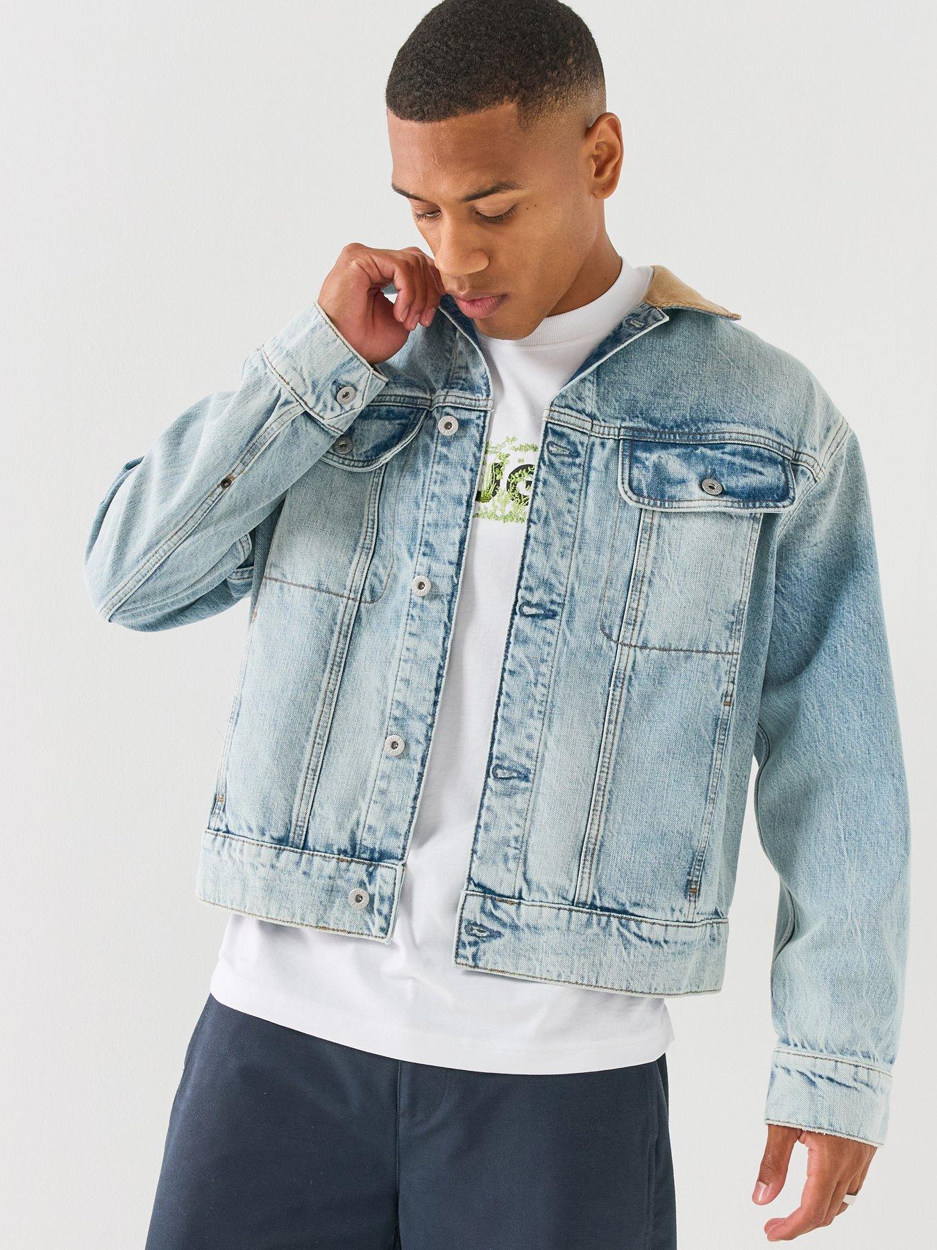 HUGO Hugo Blue Erlo Rleaxed Fit Denim Jacket - Blue