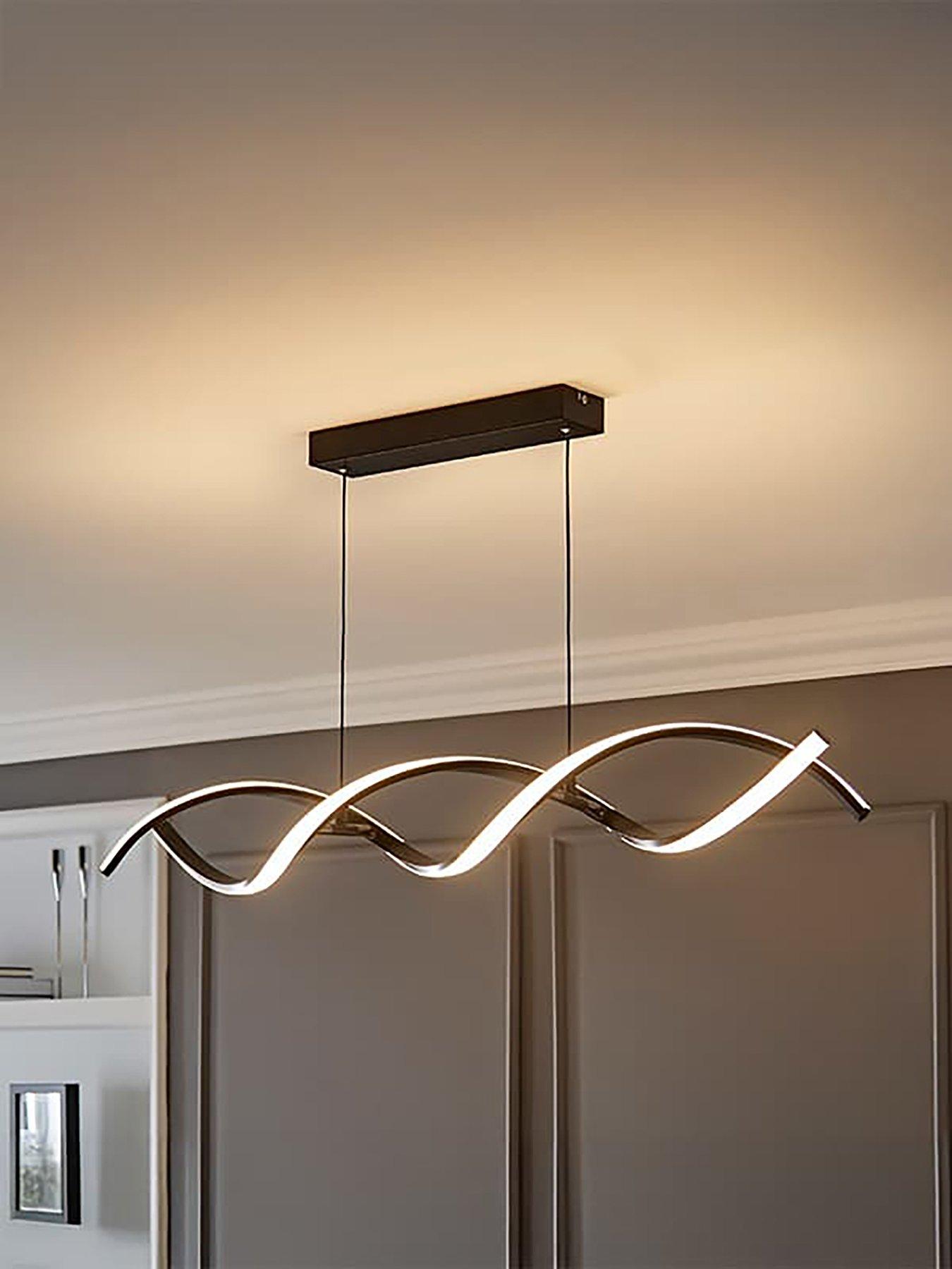 Image 1 of 7 of ValueLights Infinity Black Double Twist Integrated Led Ceiling Light