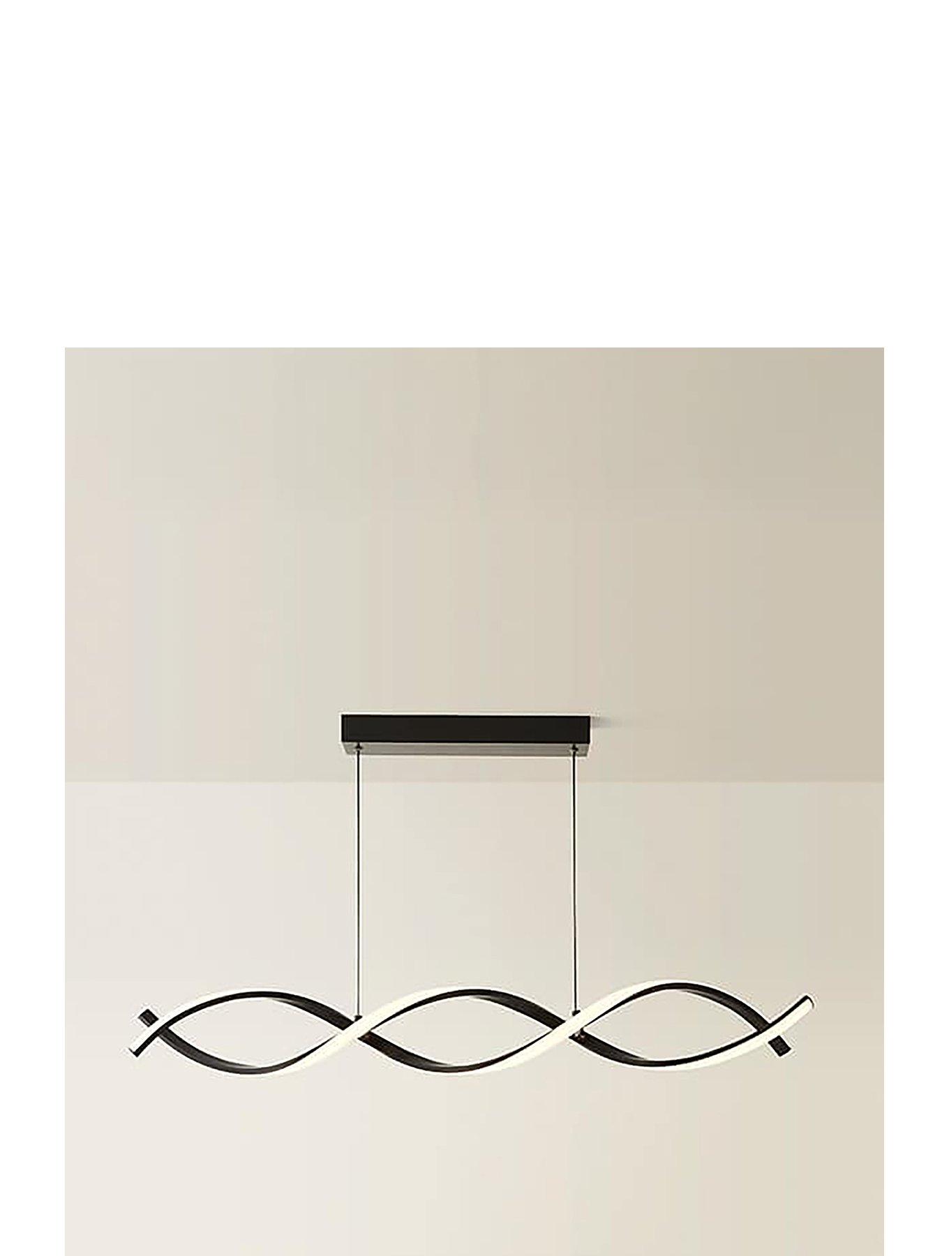 Image 2 of 7 of ValueLights Infinity Black Double Twist Integrated Led Ceiling Light