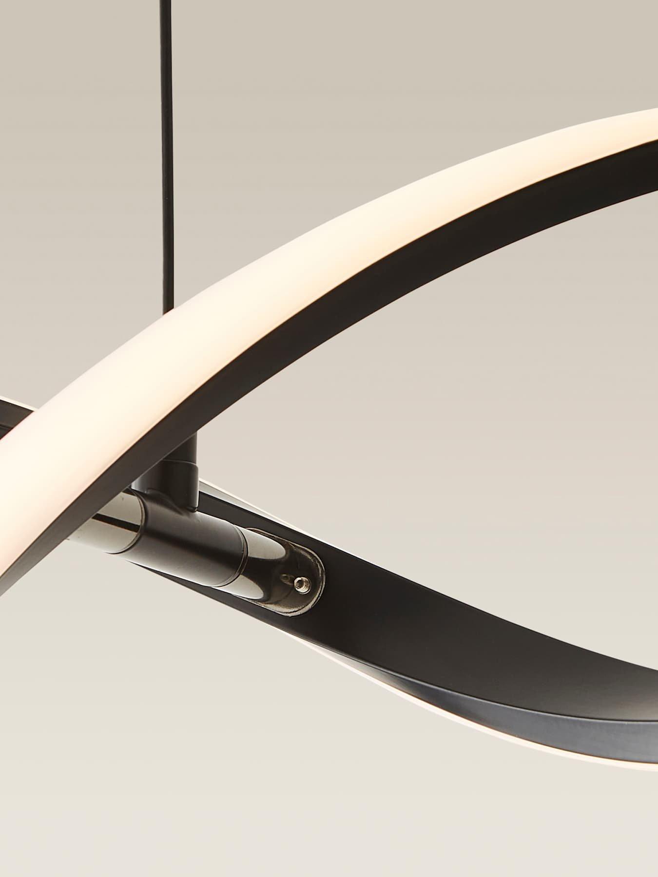 Image 3 of 7 of ValueLights Infinity Black Double Twist Integrated Led Ceiling Light