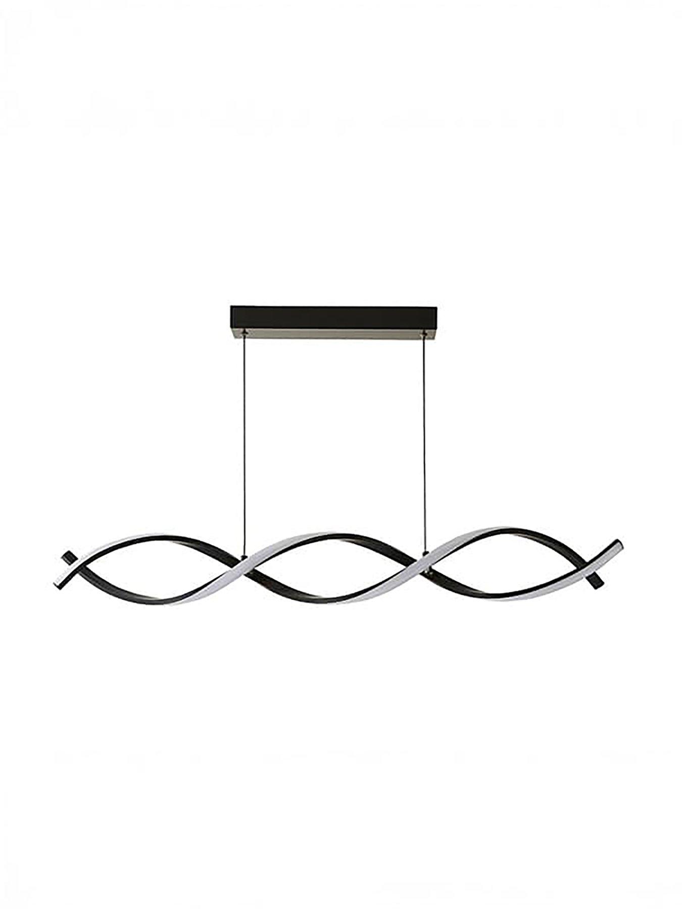 Image 5 of 7 of ValueLights Infinity Black Double Twist Integrated Led Ceiling Light