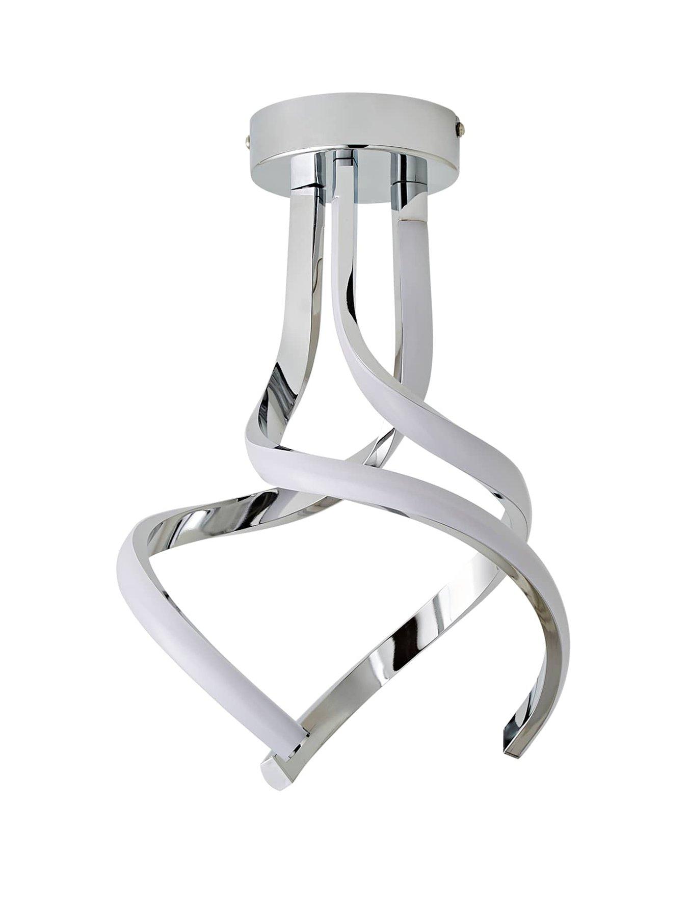 Image 2 of 7 of ValueLights Infinity Chrome Twirl Integrated Led Ceiling Light