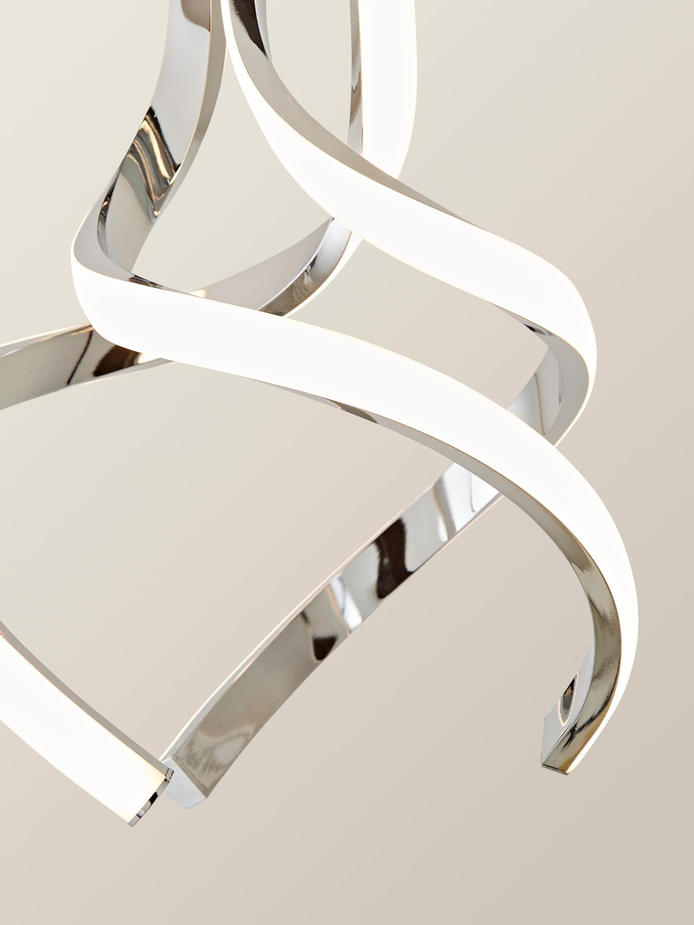 Image 3 of 7 of ValueLights Infinity Chrome Twirl Integrated Led Ceiling Light