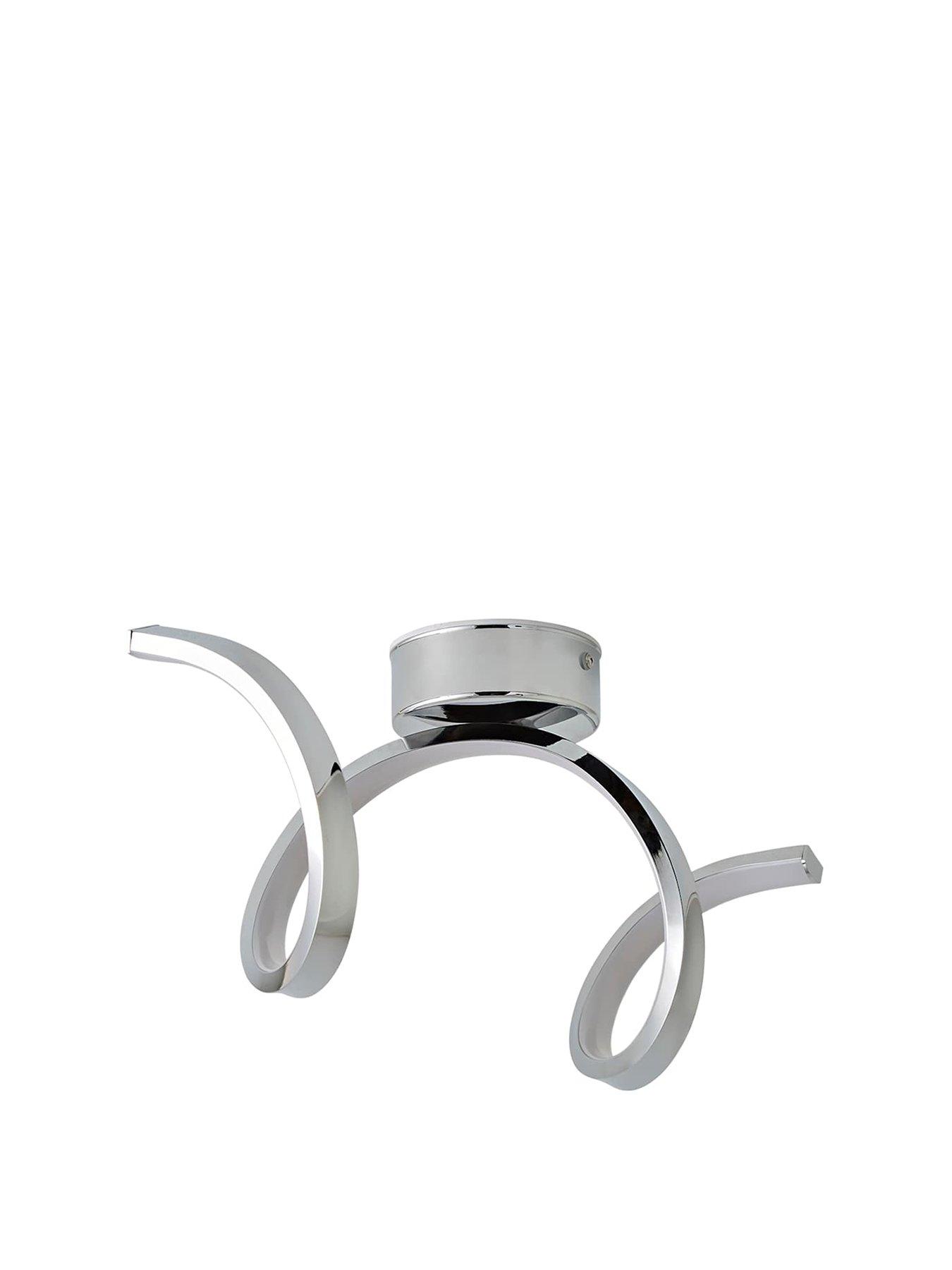 Image 2 of 7 of ValueLights Infinity Chrome Single Twist Integrated Led Ceiling Light