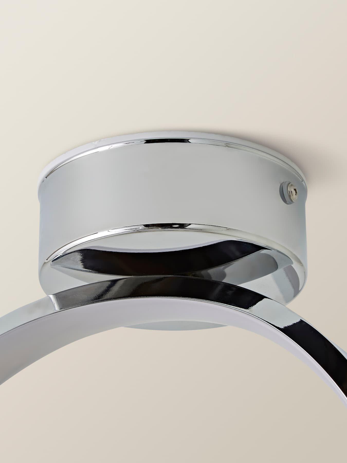 Image 4 of 7 of ValueLights Infinity Chrome Single Twist Integrated Led Ceiling Light