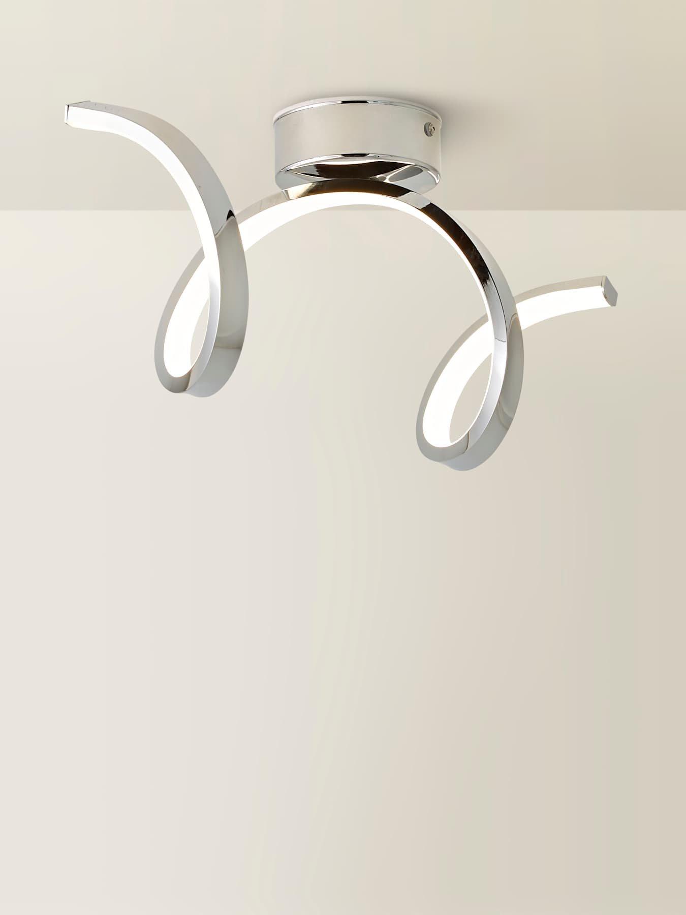 Image 6 of 7 of ValueLights Infinity Chrome Single Twist Integrated Led Ceiling Light