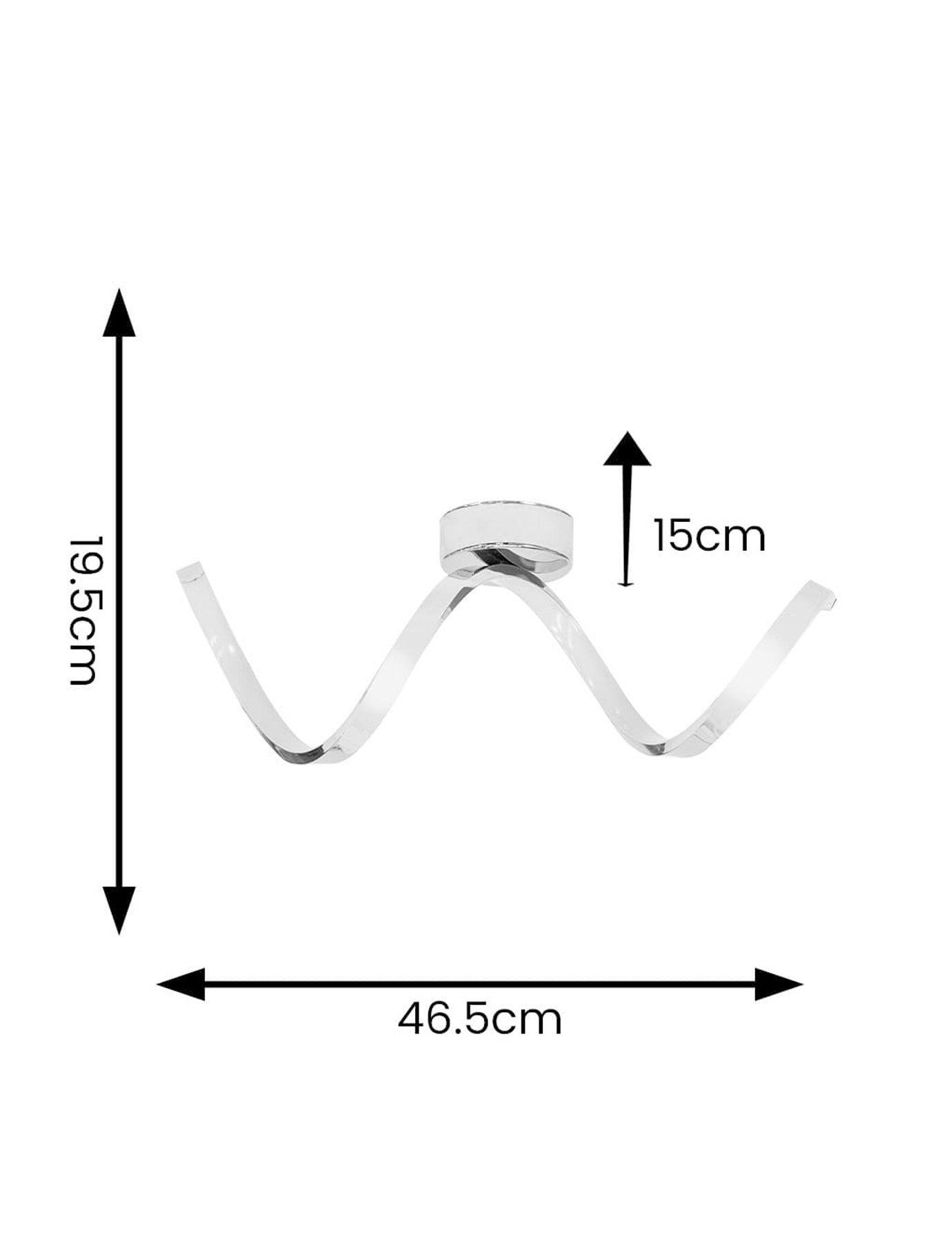 Image 7 of 7 of ValueLights Infinity Chrome Single Twist Integrated Led Ceiling Light