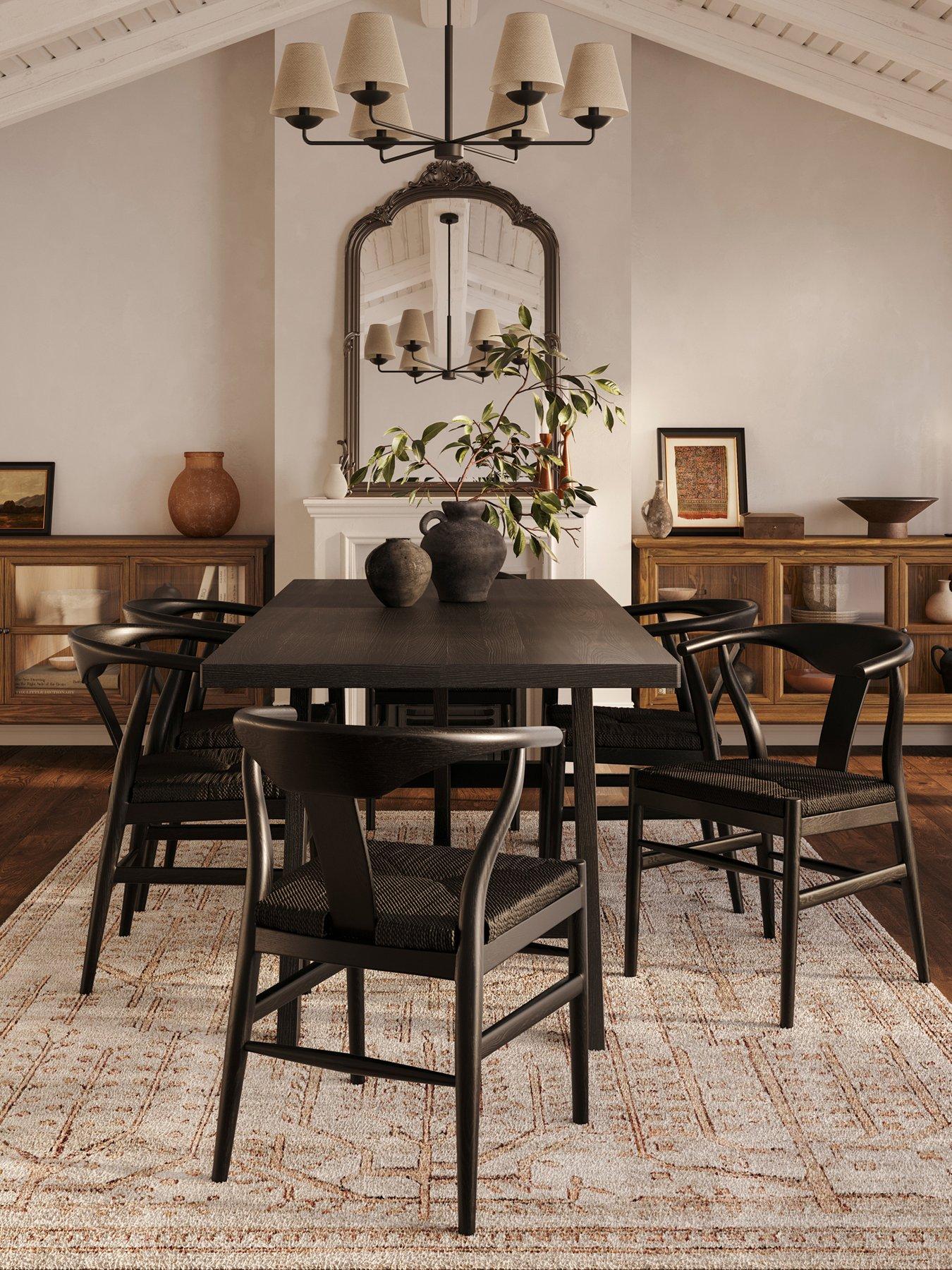 Lpd Home Set Of 2 Aries Black Dining Chair