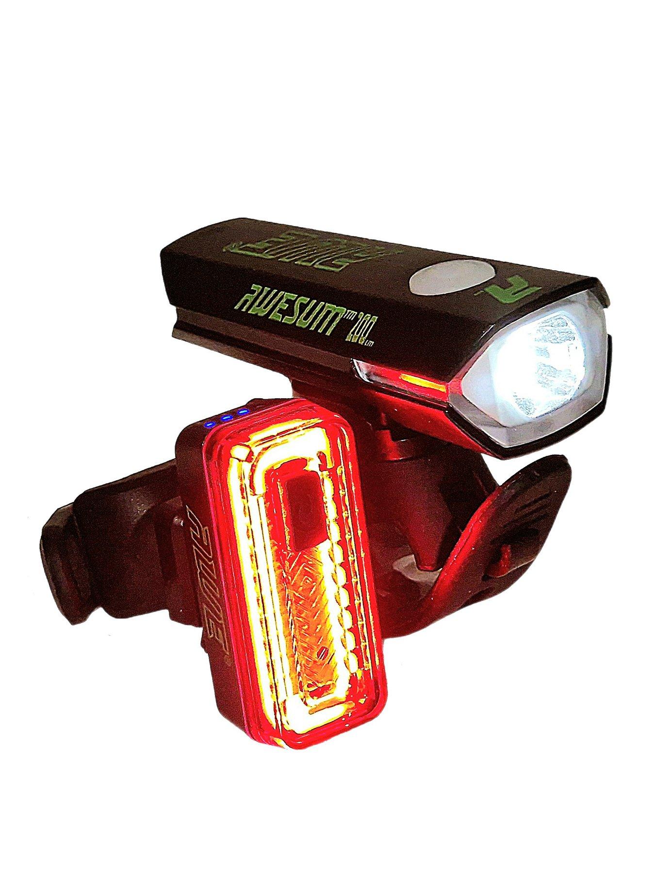 AWE AweSum230 Automatic* Superbright 230 Lumens C.O.B LED USB Rechargeable Bike Light Set