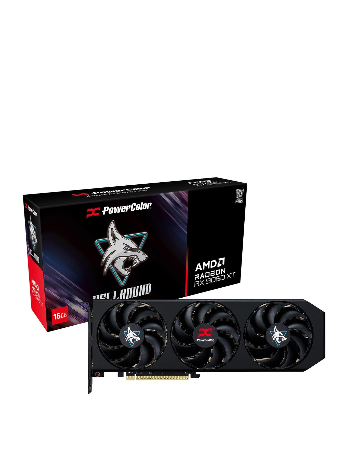 Image 1 of 5 of PowerColor RX 9060 XT HellHound 16GB OC Graphics Card