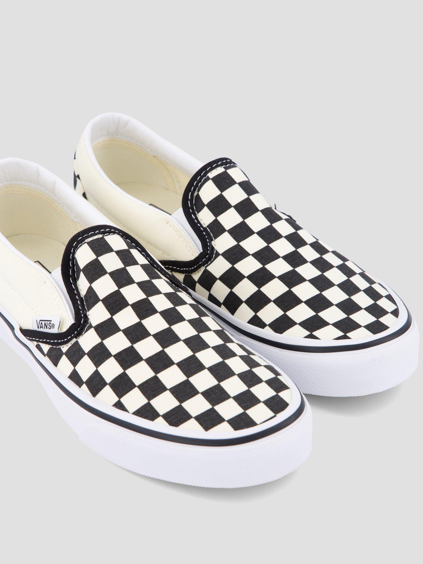 Image 5 of 7 of Vans Unisex Checkerboard Slip-On Low Profile Trainers - Black