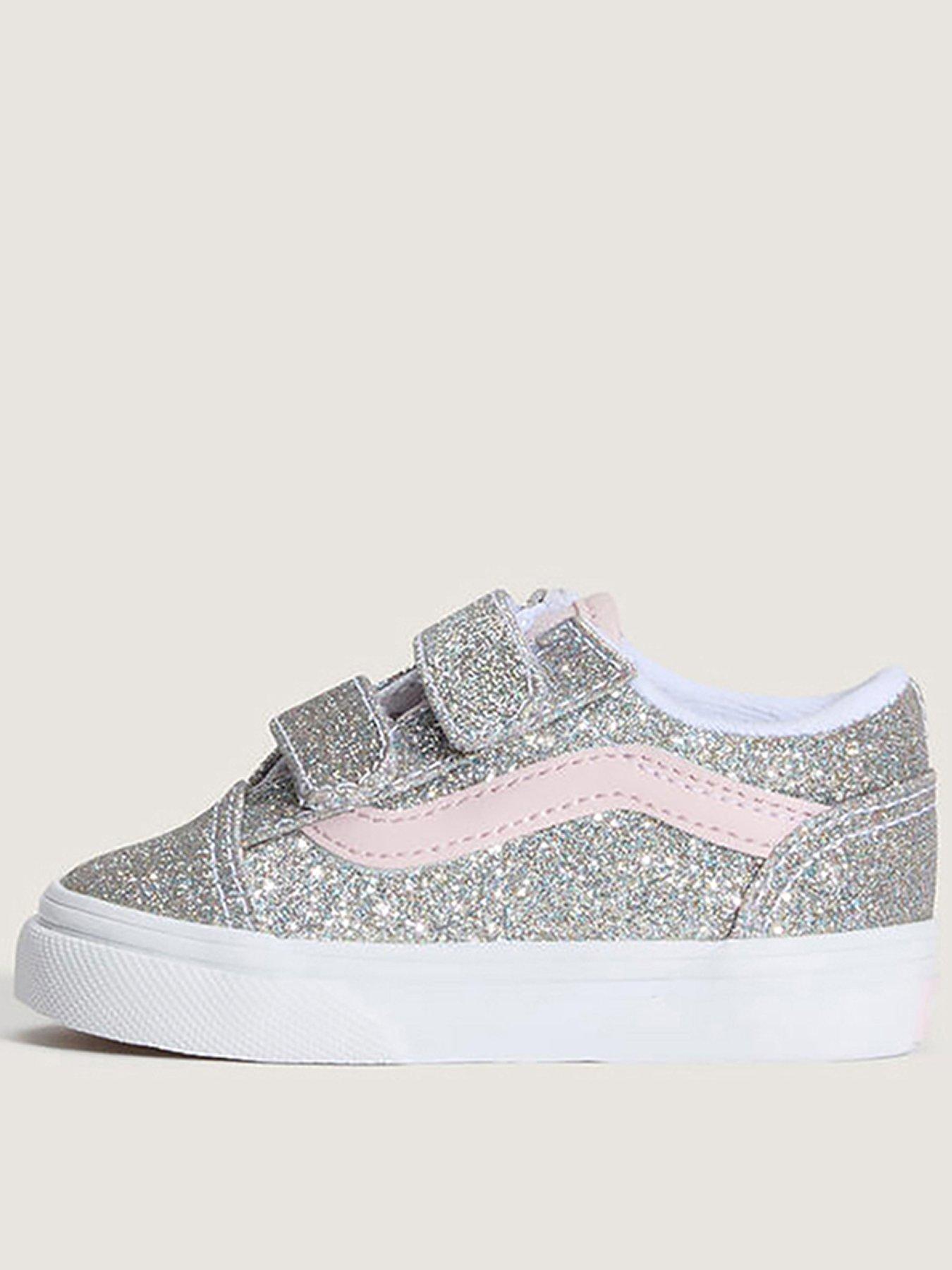 Vans Toddler Glitter Old Skool Trainers - Grey