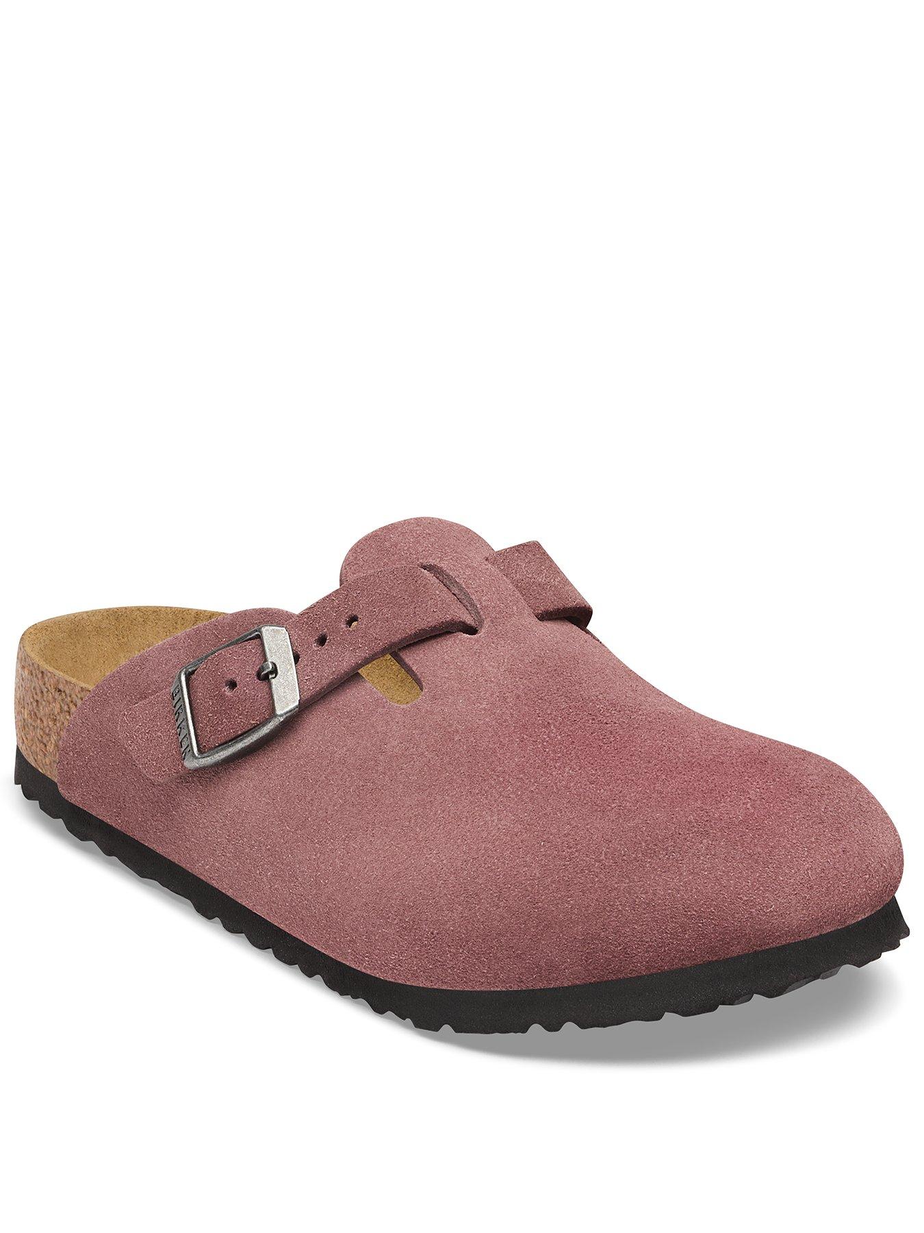 Birkenstock Kids' Boston Suede Leather Clogs - Pink