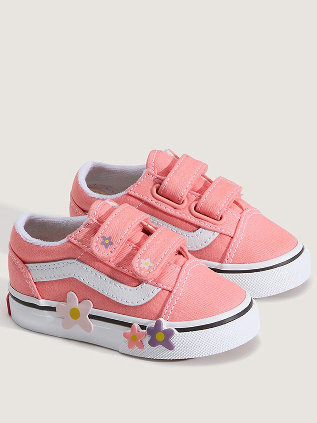 Image 2 of 4 of Vans Toddler Old Skool V Flower Trainers - Pink