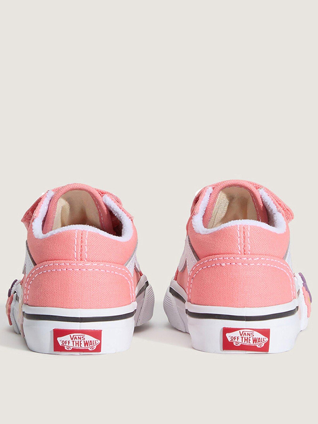 Image 3 of 4 of Vans Toddler Old Skool V Flower Trainers - Pink