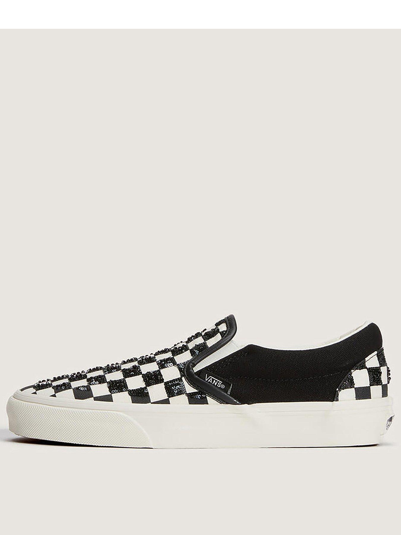 Image 1 of 5 of Vans Womens Classic Beaded Slip-on Trainer - Black/ White