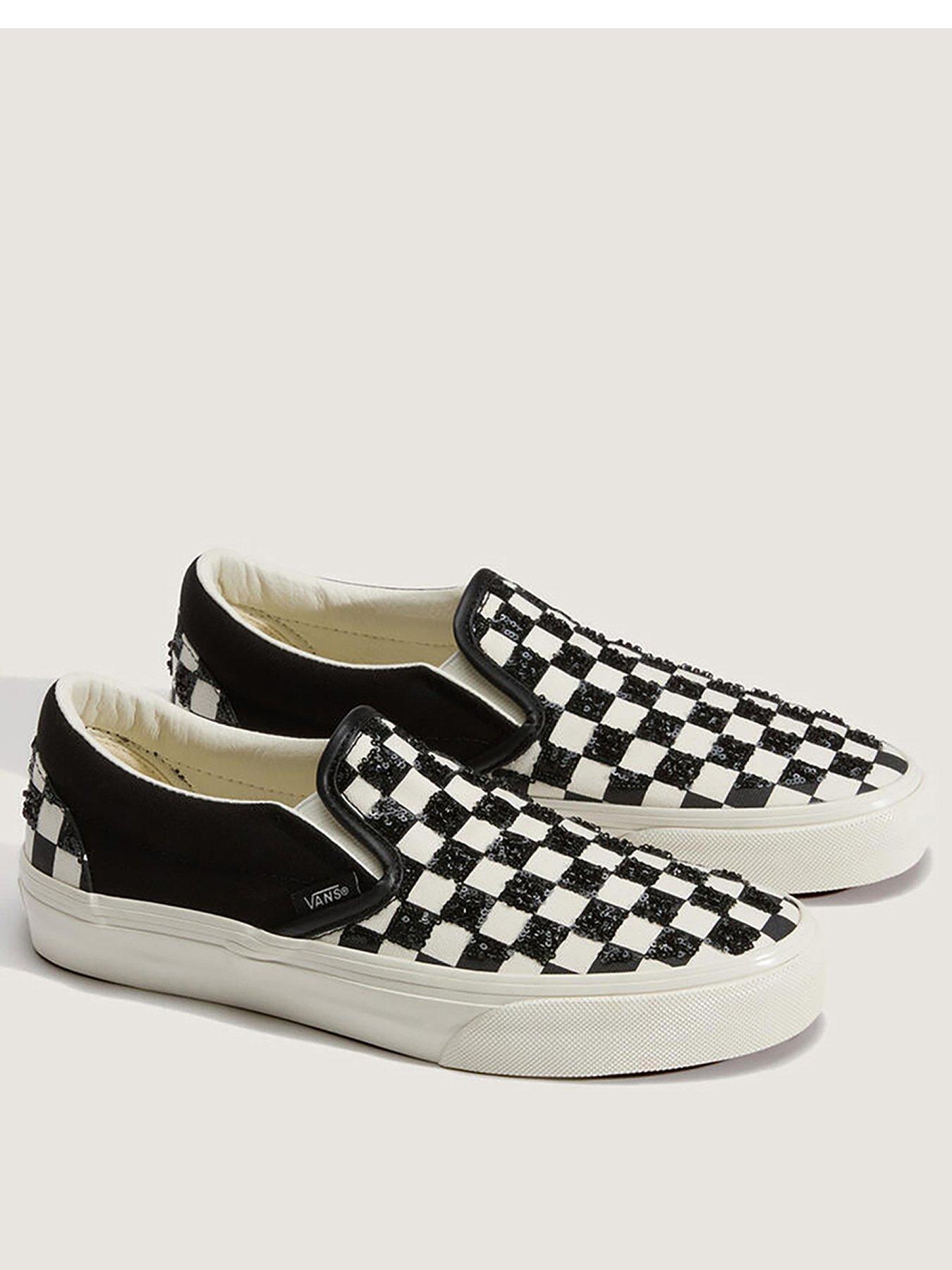 Image 2 of 5 of Vans Womens Classic Beaded Slip-on Trainer - Black/ White