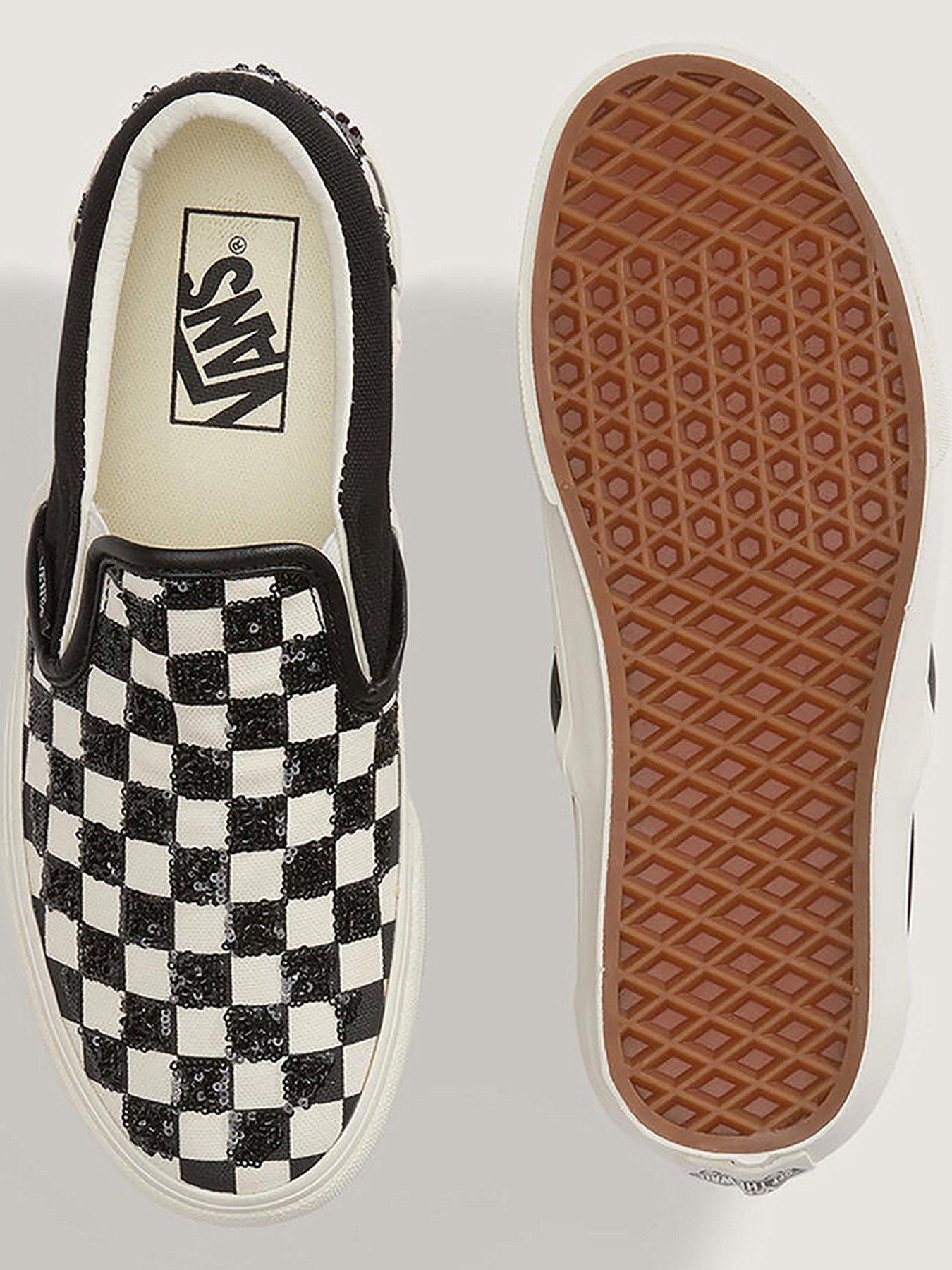 Image 4 of 5 of Vans Womens Classic Beaded Slip-on Trainer - Black/ White