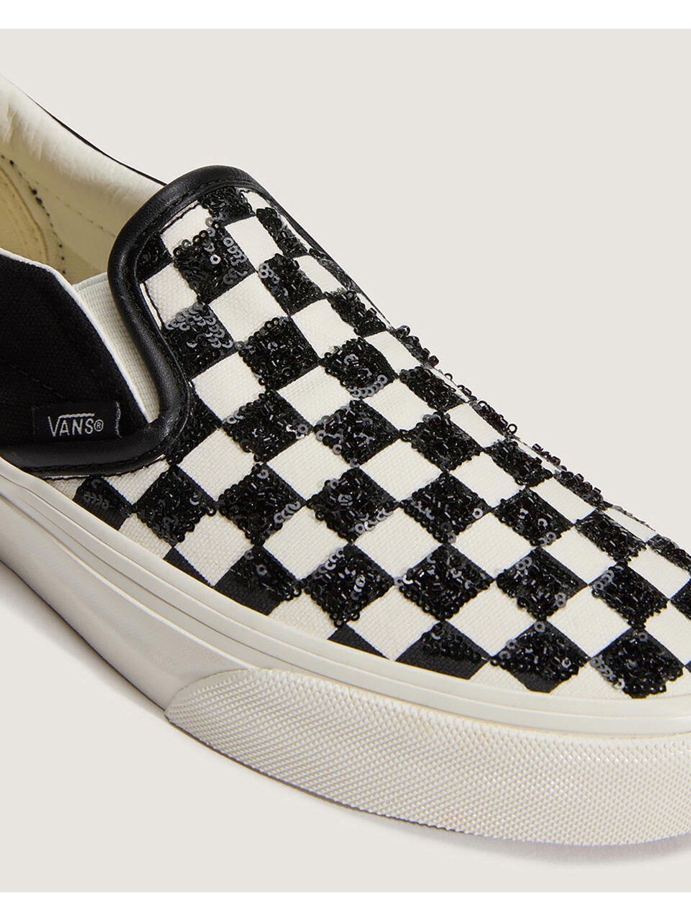 Image 5 of 5 of Vans Womens Classic Beaded Slip-on Trainer - Black/ White