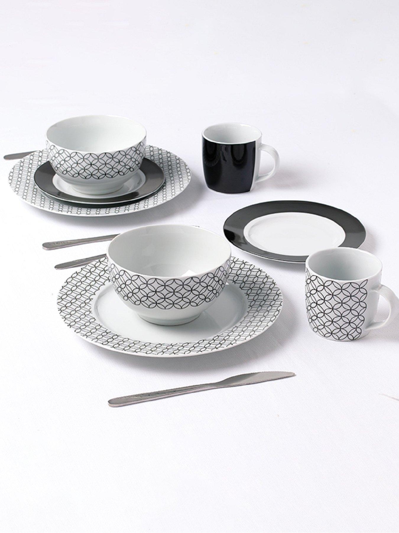 Image 1 of 5 of WATERSIDE 16pc Black Geo