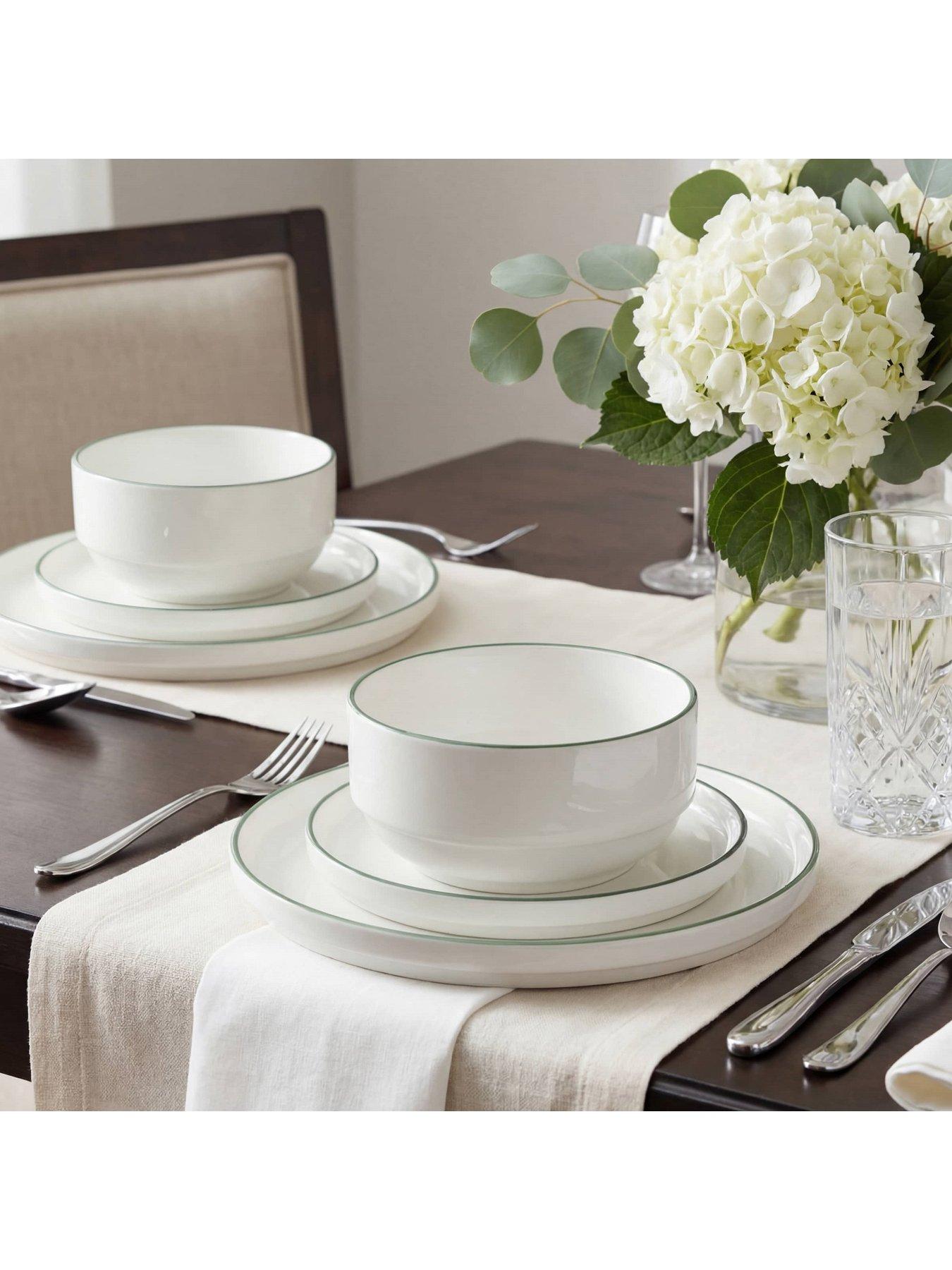 Image 2 of 6 of WATERSIDE 12pc Stacking Yellow&nbsp;Rim