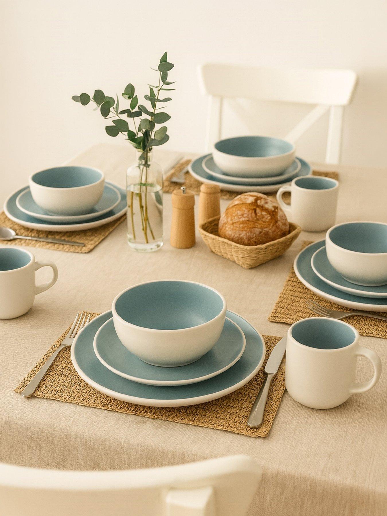 WATERSIDE 16pc 2tone Pastel Blue