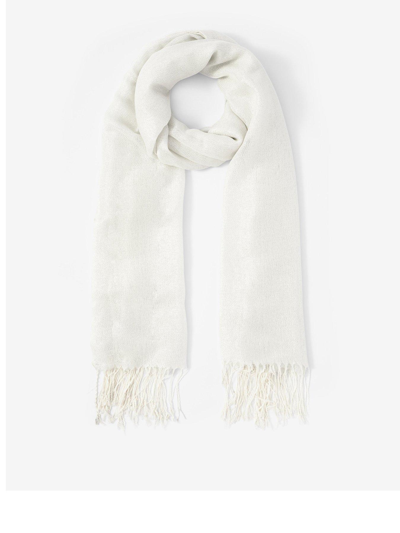 Image 1 of 4 of Mint Velvet Silver Metallic Lightweight Scarf - Silver