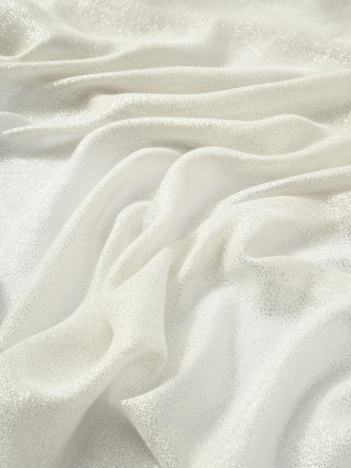 Image 4 of 4 of Mint Velvet Silver Metallic Lightweight Scarf - Silver