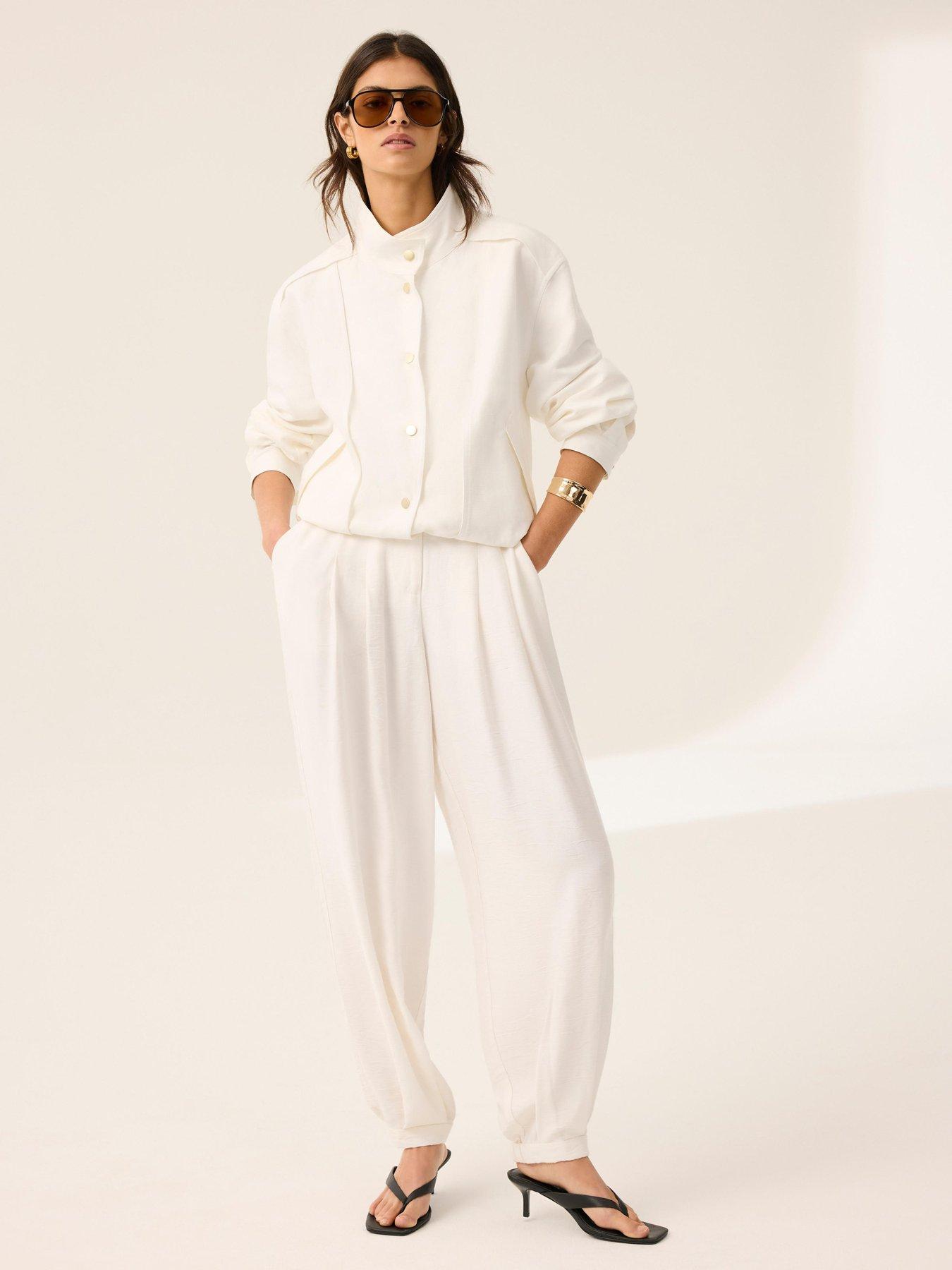 Mint Velvet Ivory Cuffed Balloon Jogger