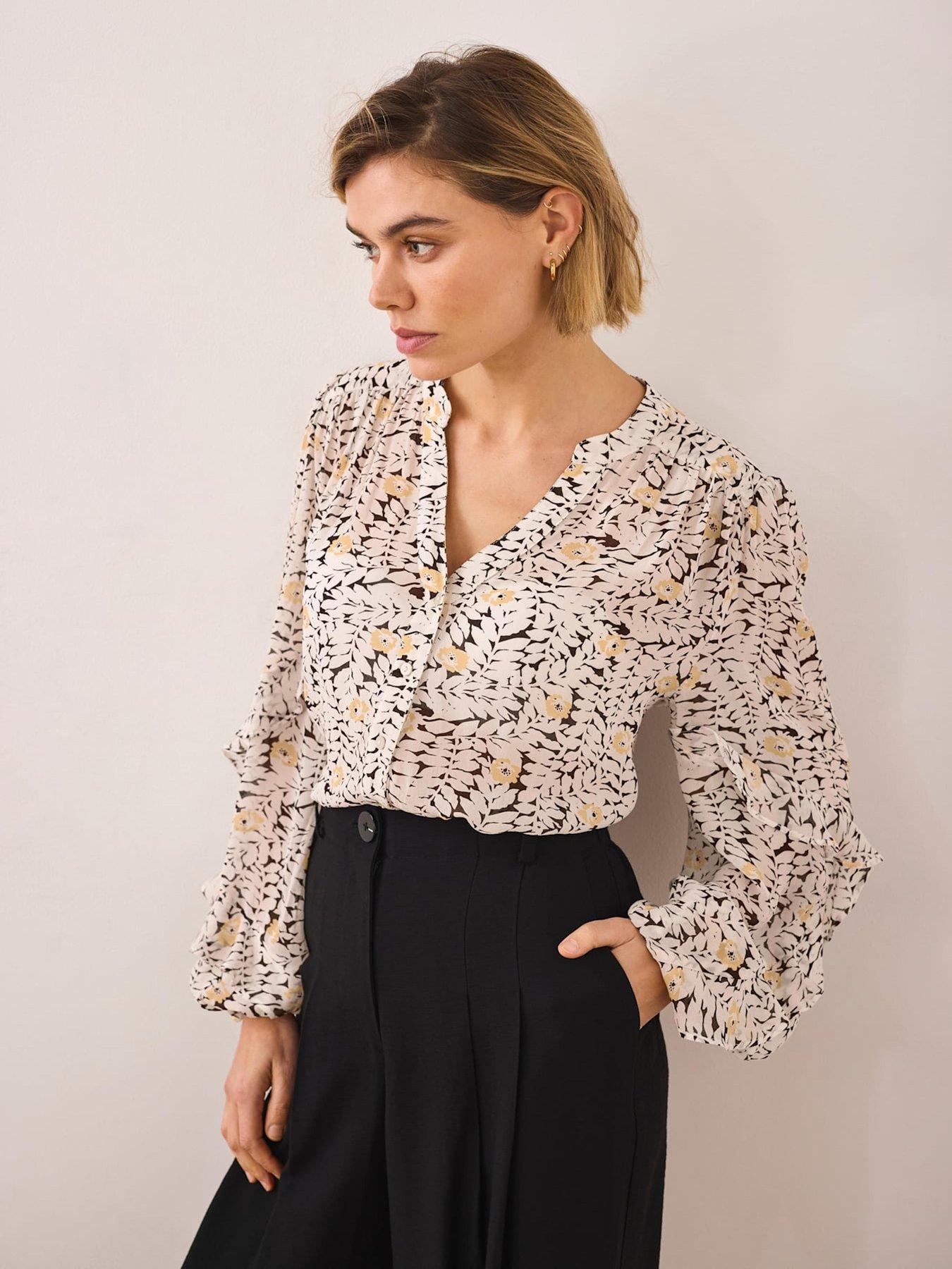 mint-velvet-floral-print-ruffle-blousefront