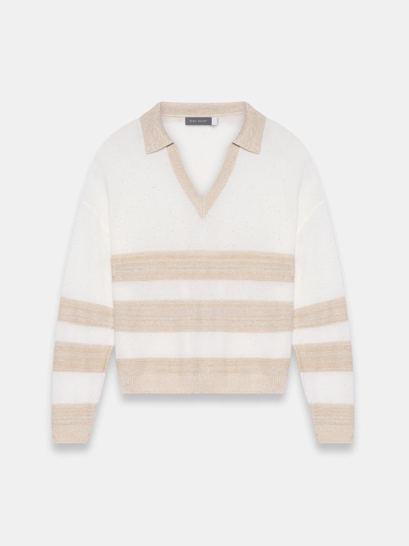 mint-velvet-neutral-stripe-knit-jumper-creamdetail