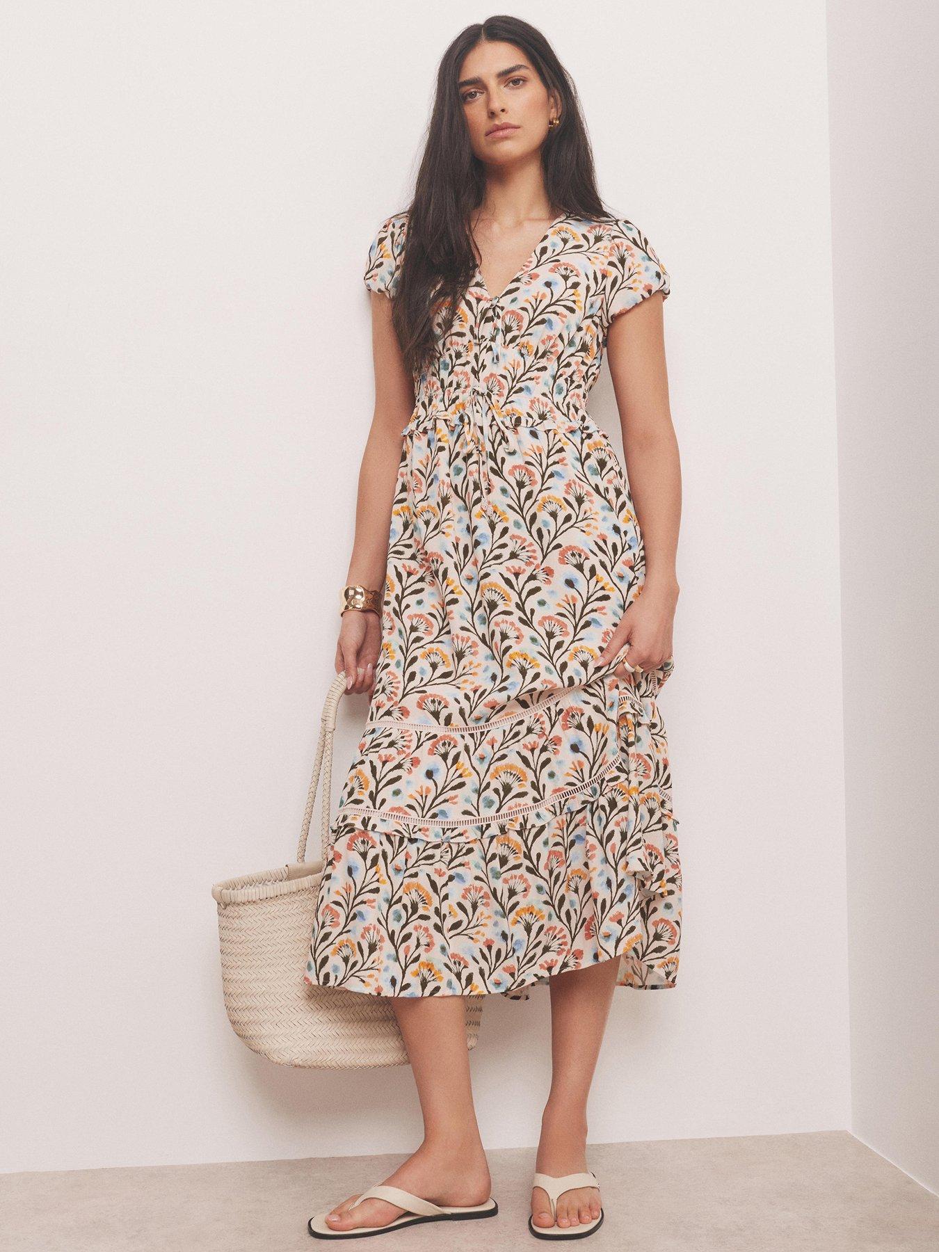 Mint Velvet Floral Print Midi Dress