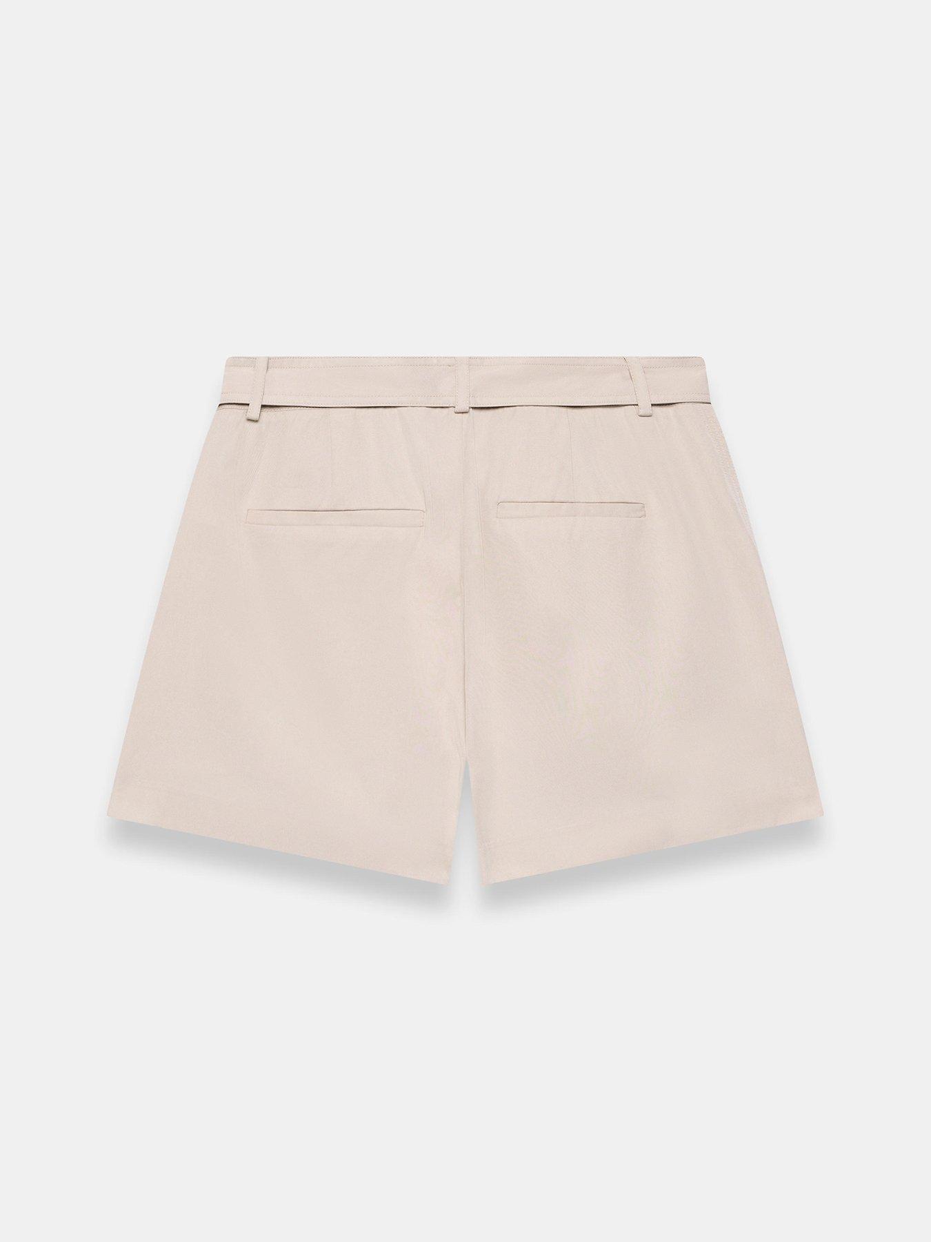 Image 6 of 6 of Mint Velvet Tie Waist Shorts - Neutral